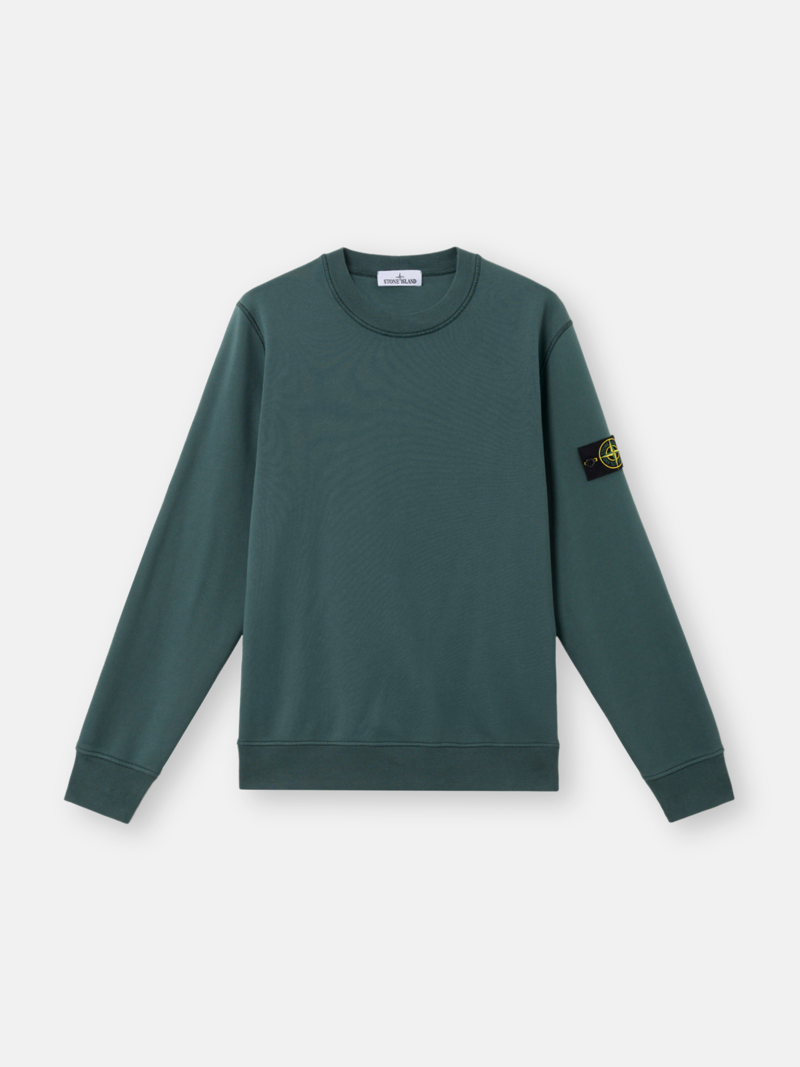 スウェット・トレーナー STONE  JUNIPER GREEN COTTON SWEATSHIRT Stone Island Logo Men's Sweatshirt Green 811566182-V0059