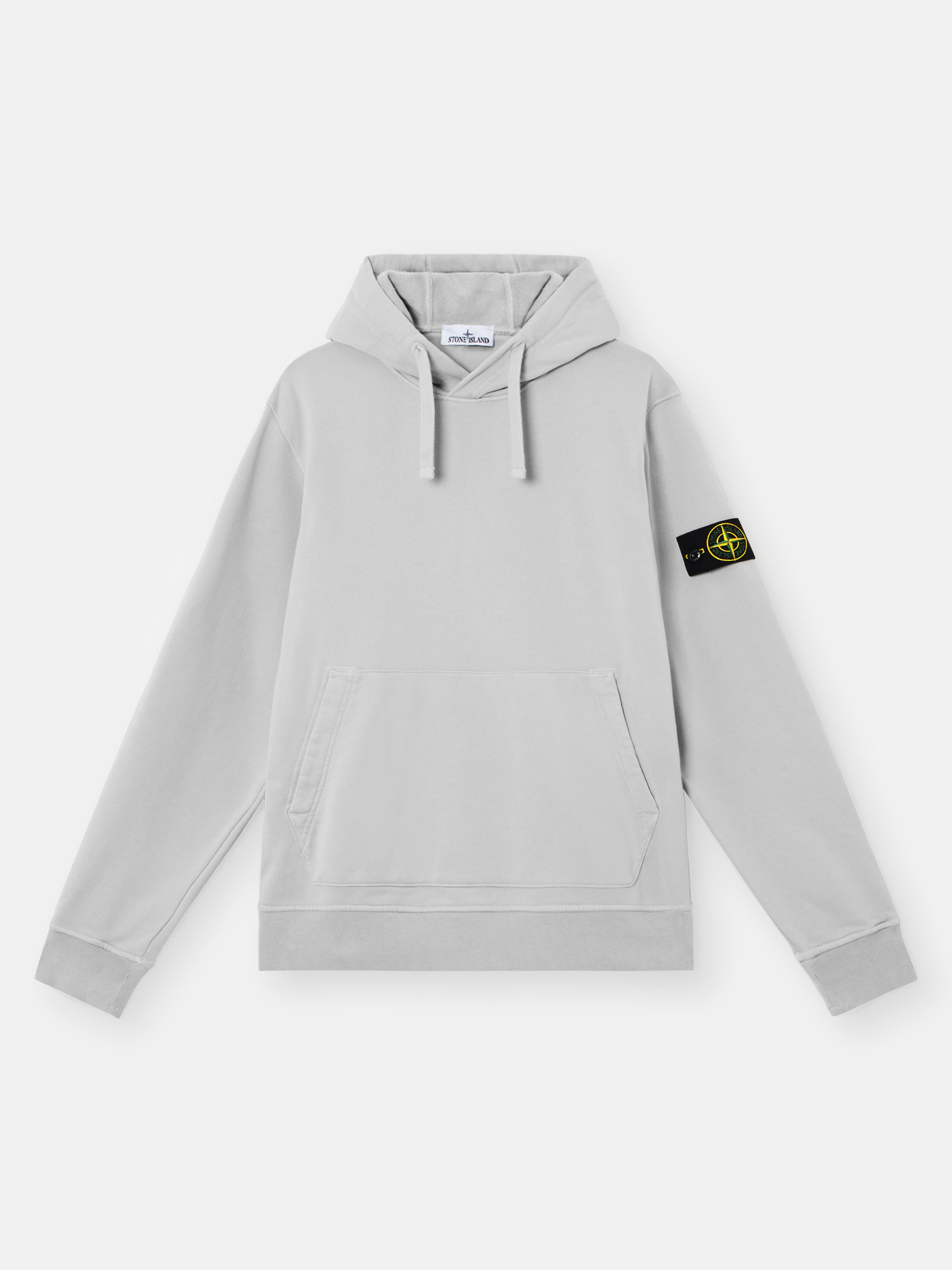 Pearl Grey 6100045 ORGANIC COTTON FLEECE Sweatshirt with drawstring hood and pockets Stone Island SK