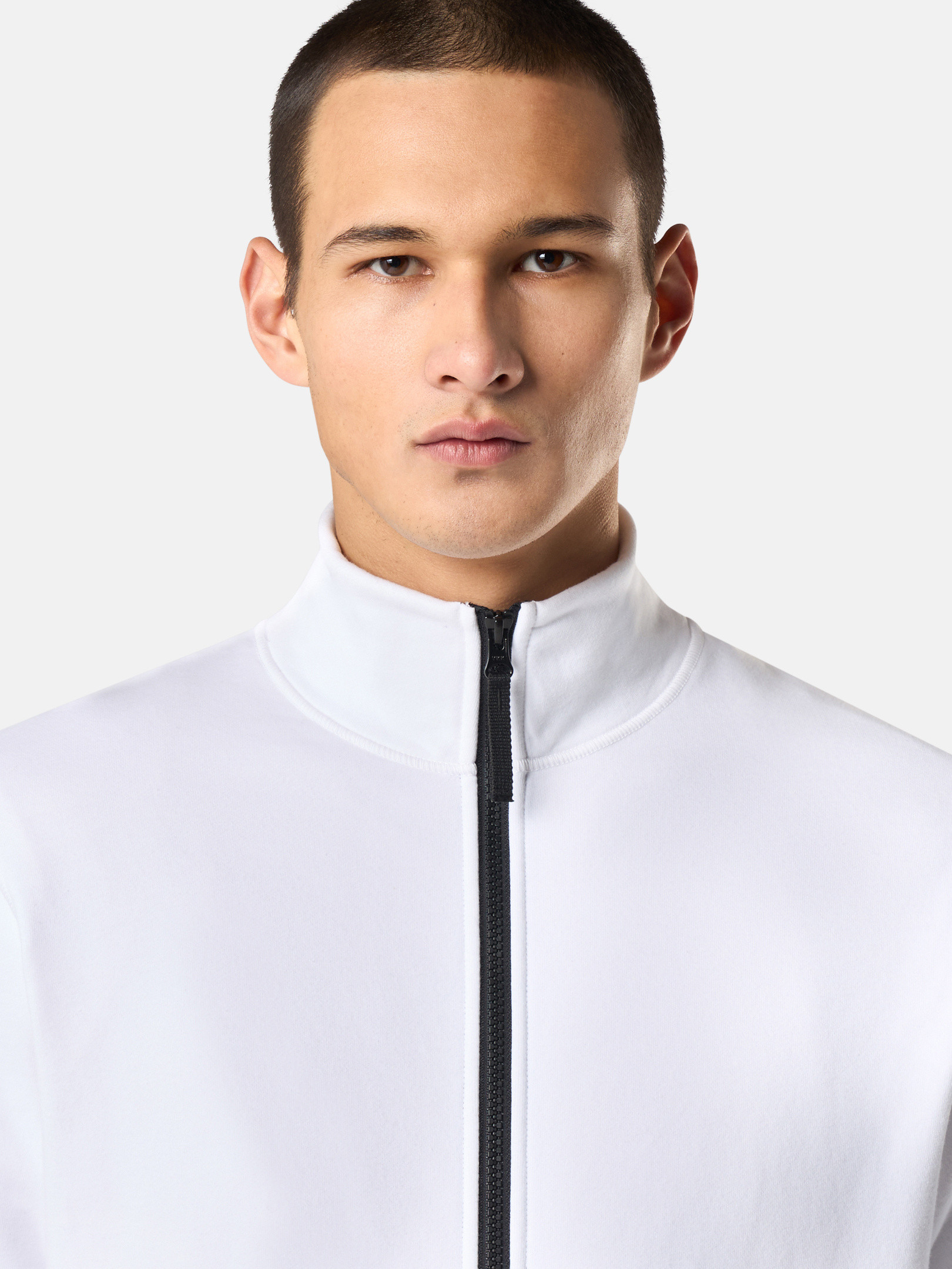 White 6100643 ORGANIC COTTON FLEECE Sweatshirt with patch