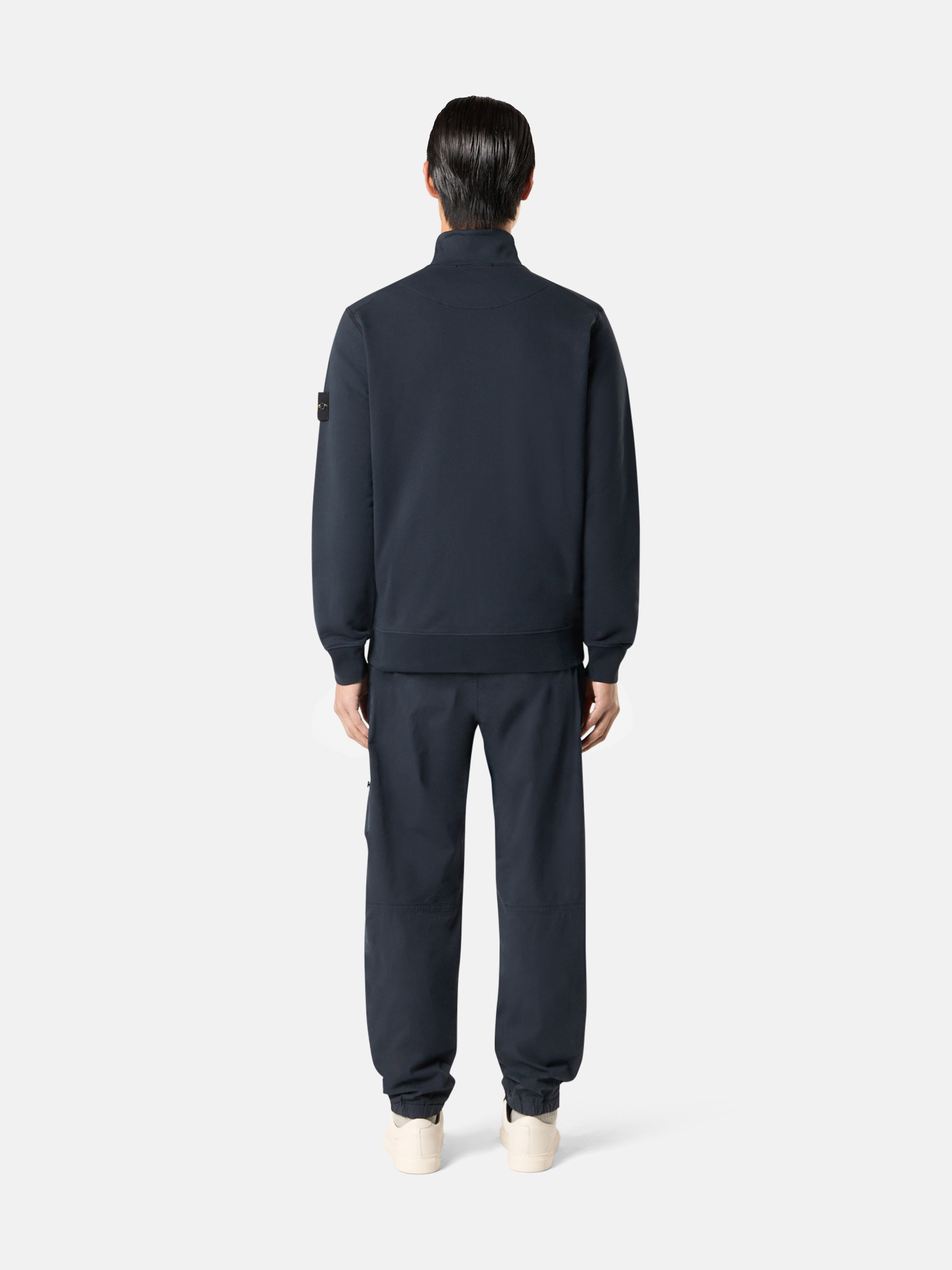 Navy Blue 6100643 ORGANIC COTTON FLEECE Sweatshirt with Navy Blue 6100643 ORGANIC COTTON FLEECE Sweatshirt with