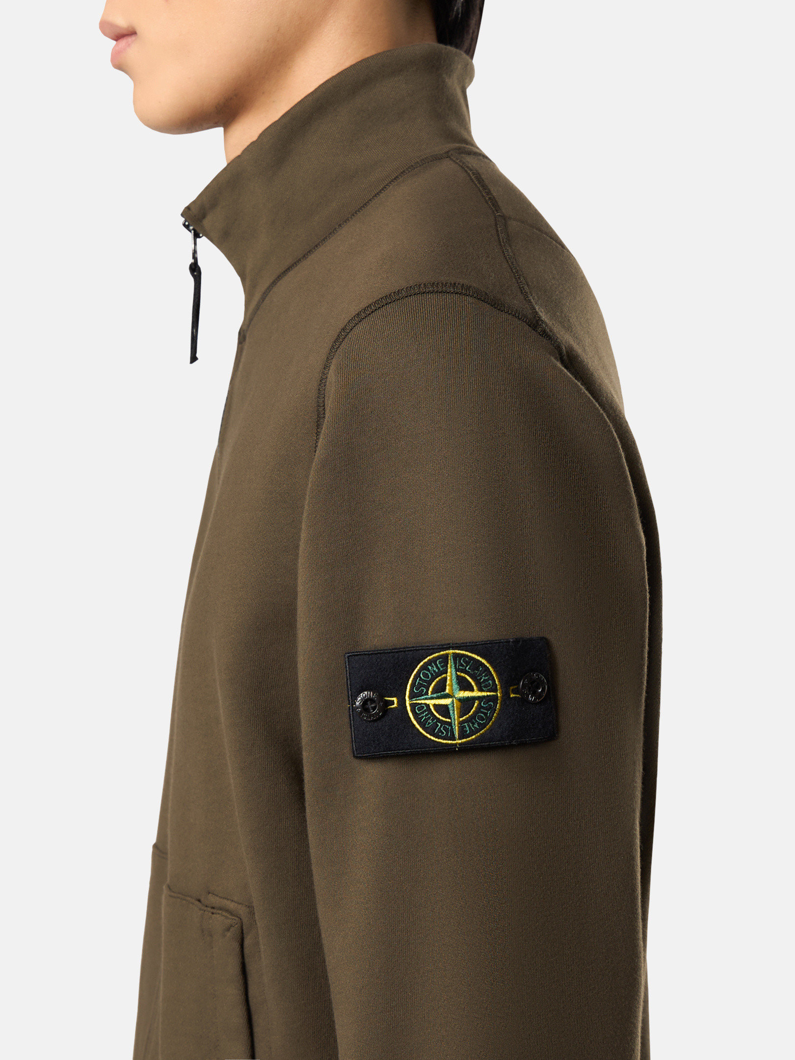 【STONE 】オーガニックCOTTON フリース スウェットシャツ ライラック 6100020 MALFILÉ FLEECE 'OLD' EFFECT クルーネック