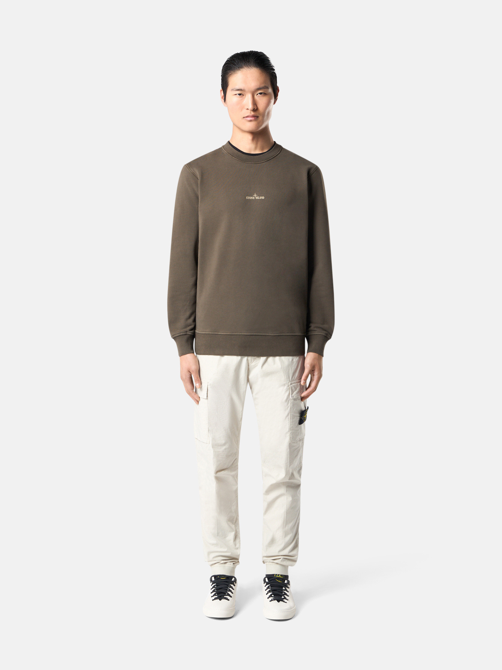 Military Green 6100665 COTTON FLEECE Crewneck sweatshirt