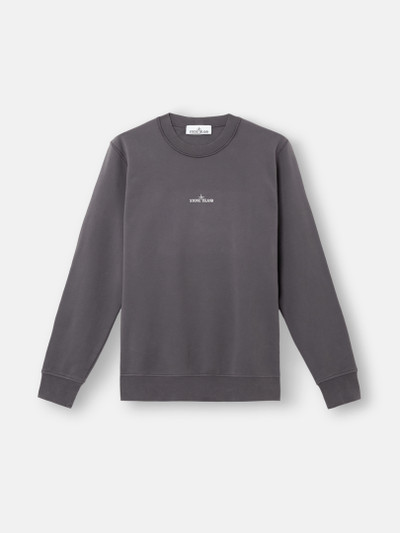 【STONE 】INSTITUTIONAL FIVE SWEATSHIRT●K1S156100665S Charcoal Grey 6100665 COTTON FLEECE Crewneck sweatshirt with