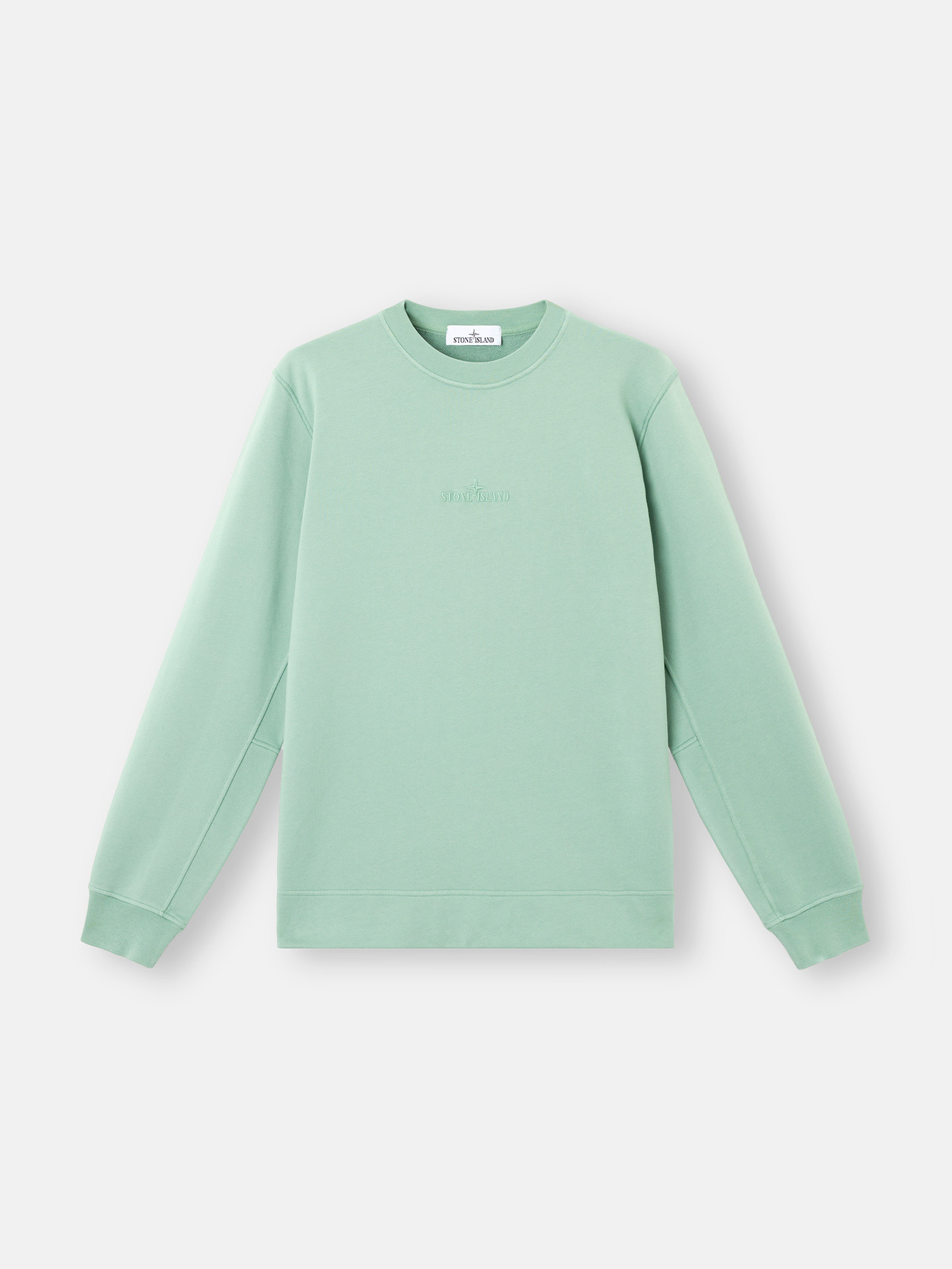 スウェット・トレーナー STONE  24SS Cotton Fleece Crewneck Sweatshirt 4BKS146 STONE ISLAND - 【ラスト1点】【定番商品】 63051 / BRUSHED