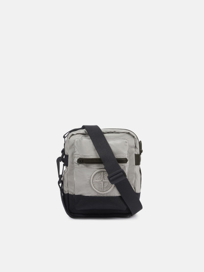 Pearl Grey 9200908 NYLON METAL IN ECONYL Pouch bag with pockets and zip Stone Island PT