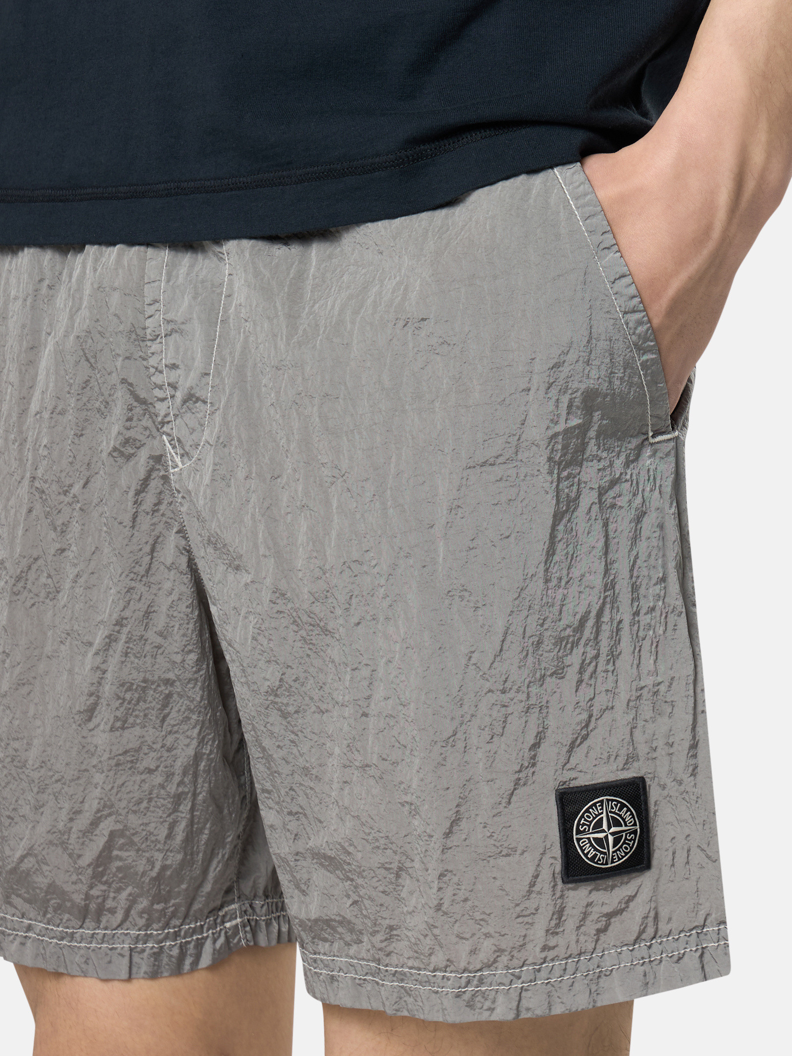 STONE  B100009 NYLON L XL ショーツ ネイビーブルー レギュラーフィット ミッドレングス スイム