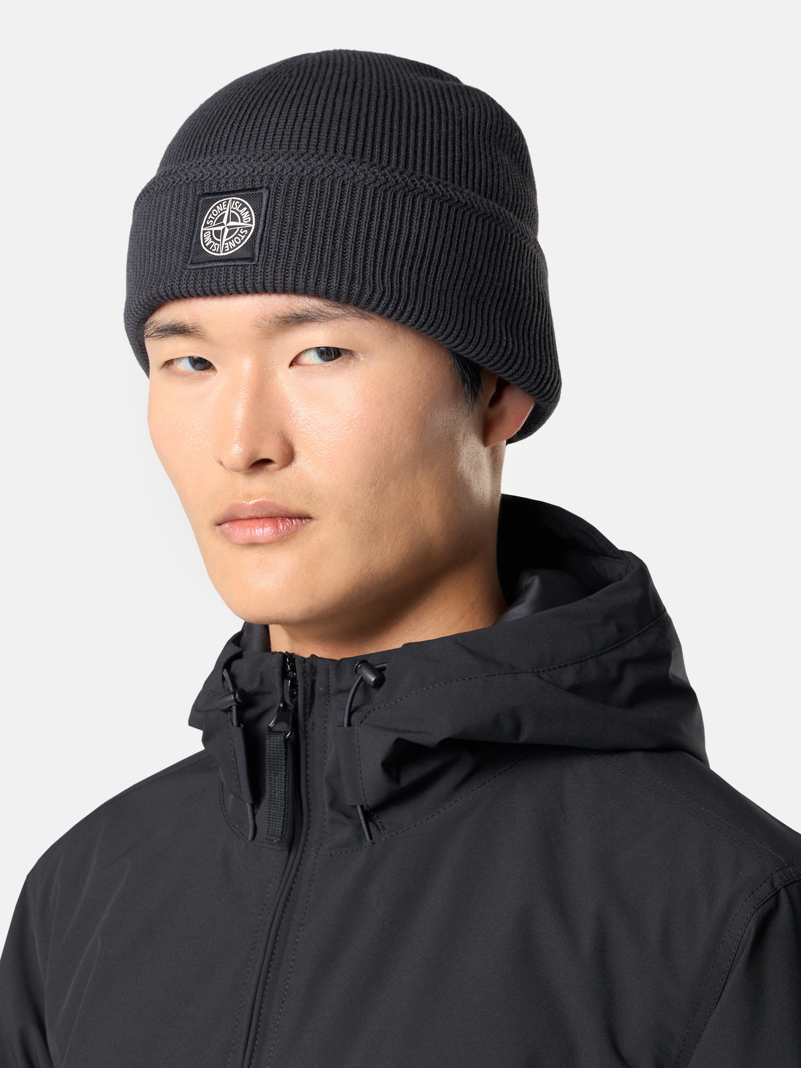 Cappuccio Giacca Di Lana Stone Island Organic Cotton Cappello In