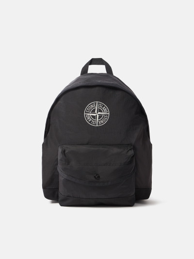 ★Stone ★ブラック ECONYL Nylon l バッグ ブラック ポーチバッグ ポケット付き ファスナー開閉 9200908