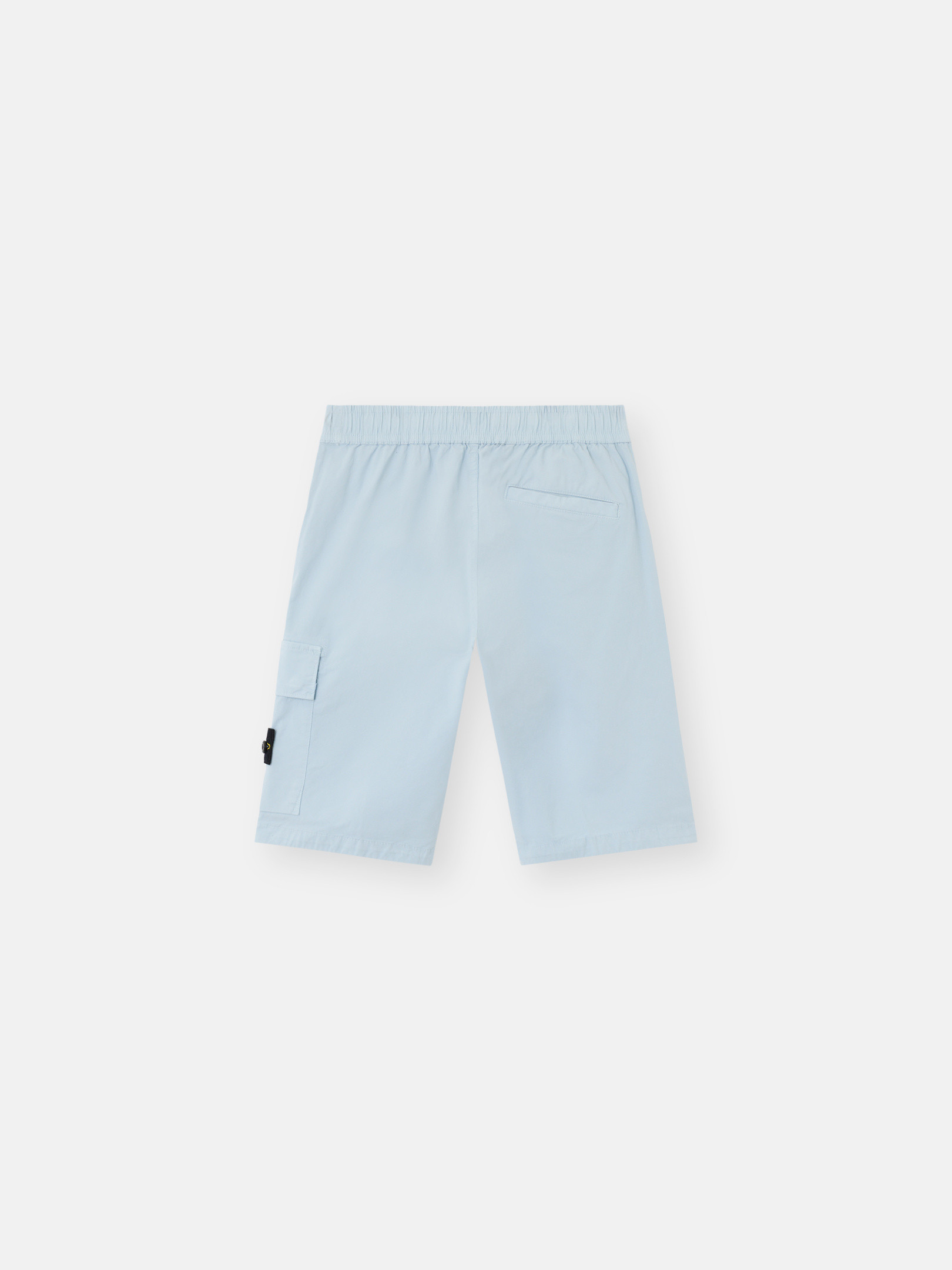 Sky Blue Regular fit cargo Bermuda shorts with elasticated