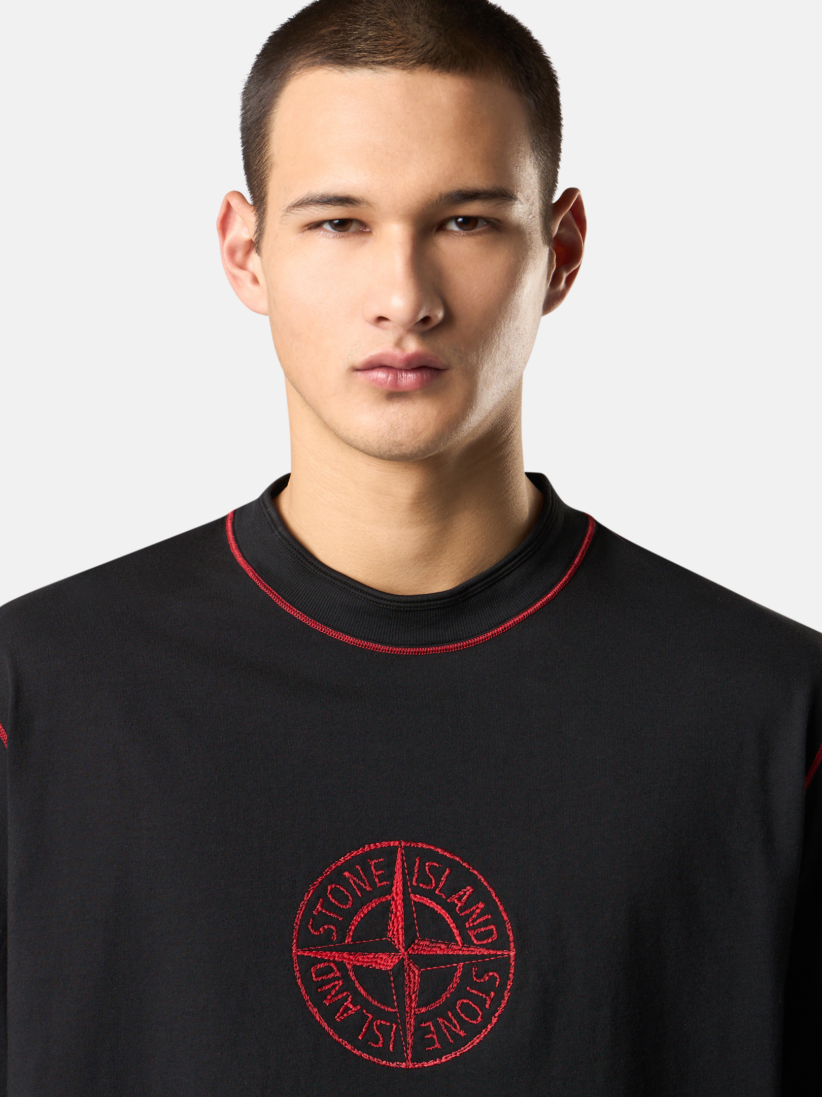 Black 2100001 COMBED ORGANIC COTTON JERSEY Crewneck T