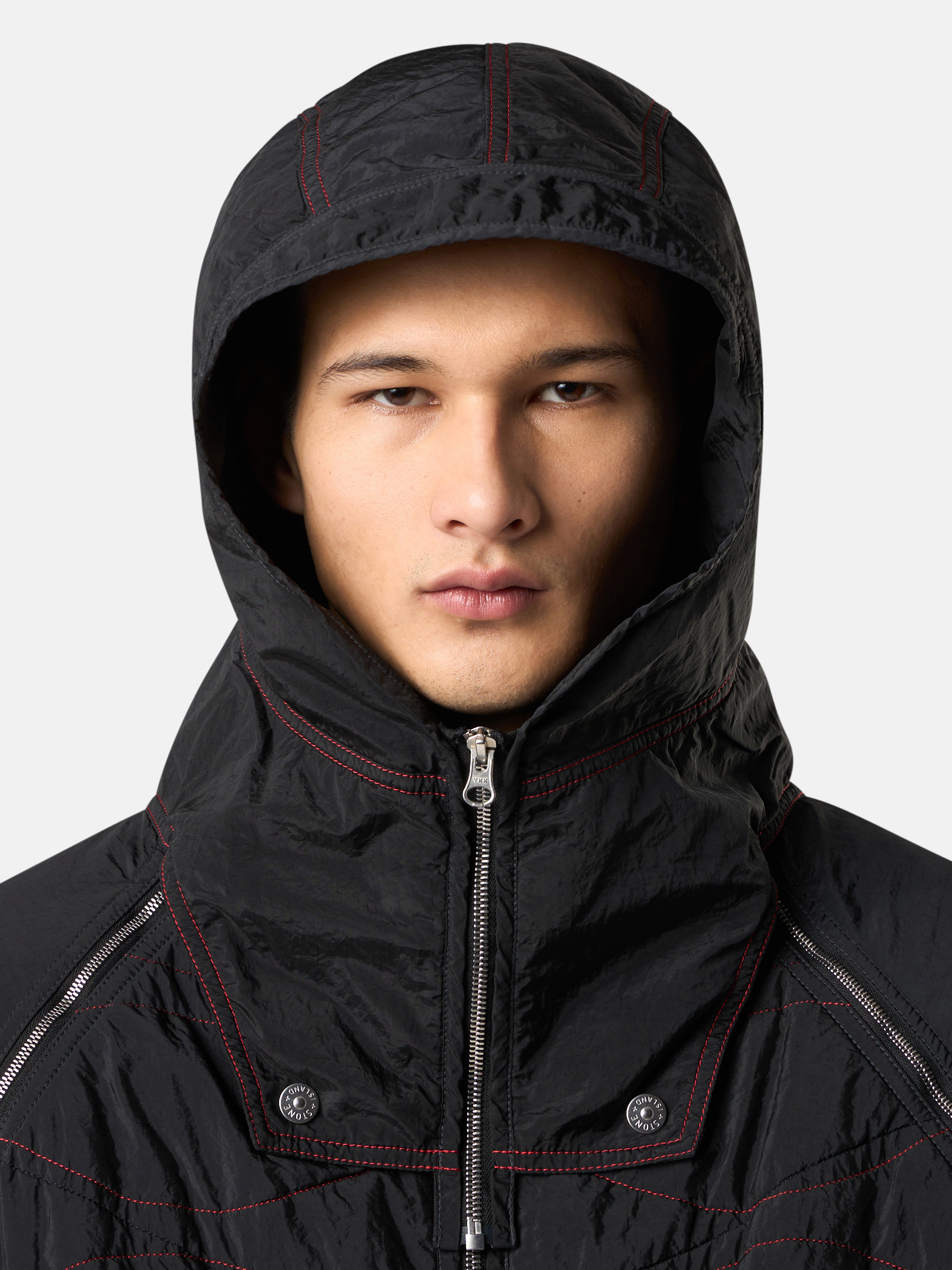 Black 4100001 NYLON METAL IN ECONYL® Modular jacket_Year of