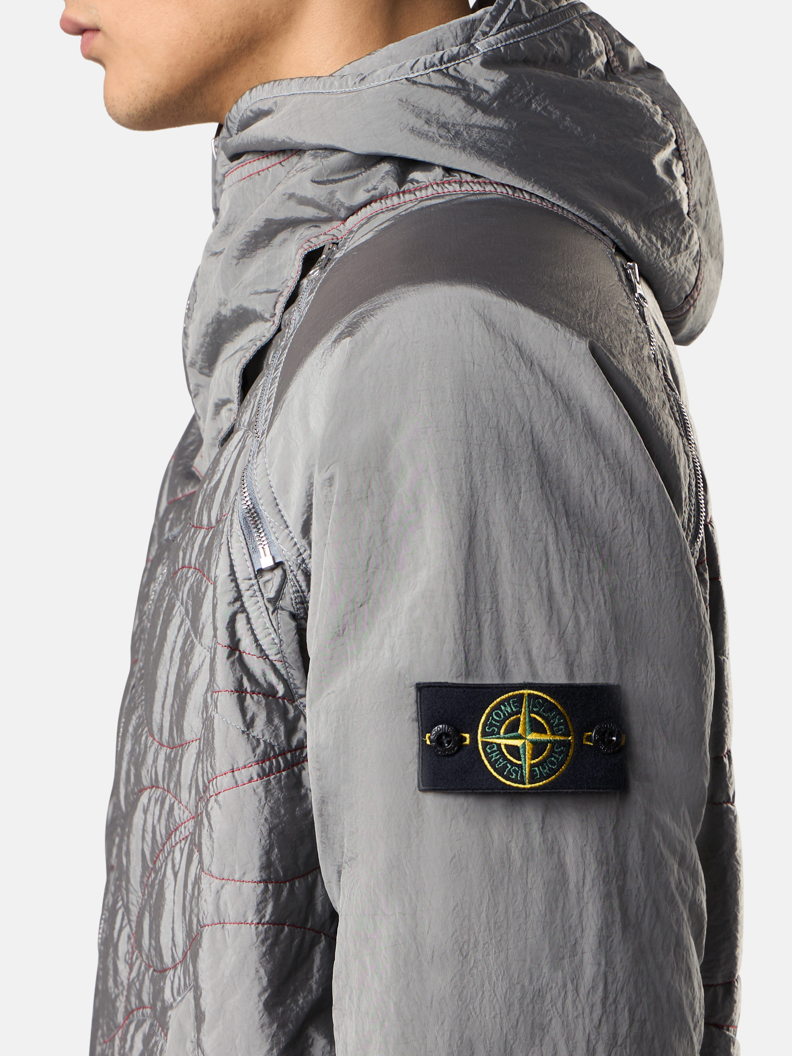 Grey 4100001 NYLON METAL IN ECONYL® Modular jacket_Year of