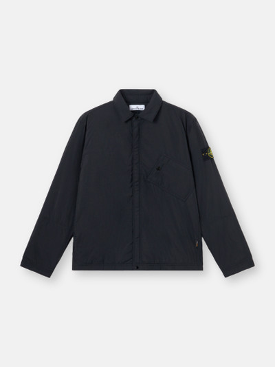 Black Comfort-fit padded overshirt with water-repellent treatment