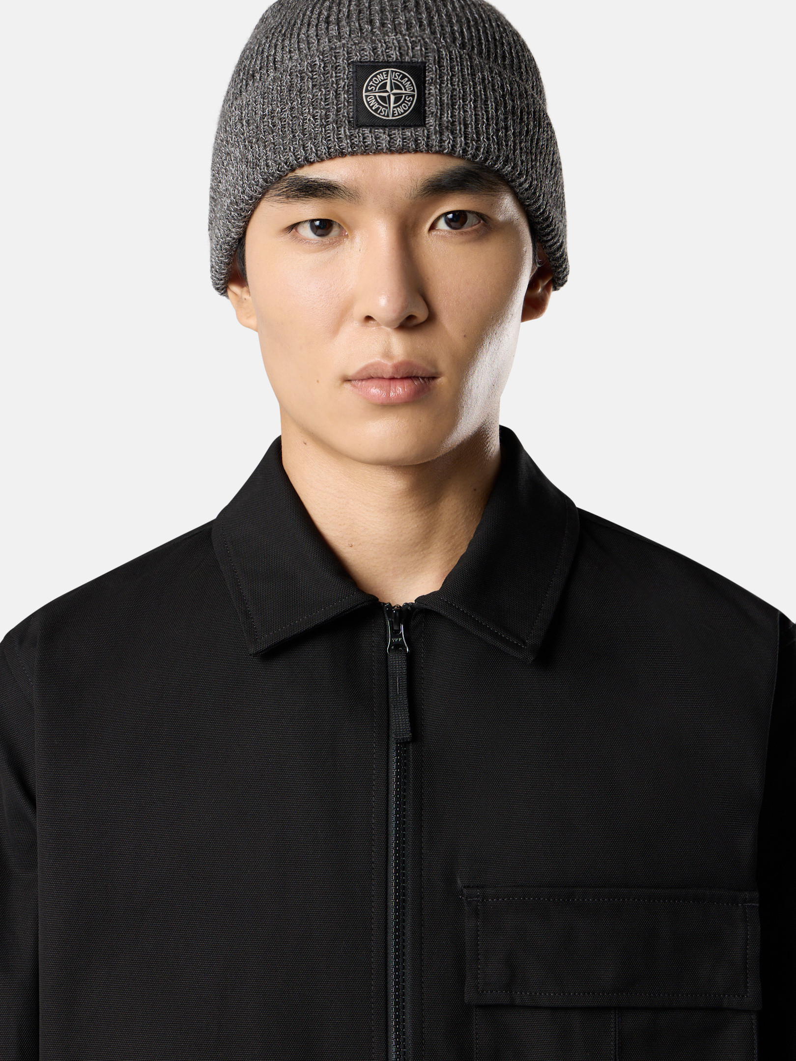 ブラック コンフォートフィット オーバーシャツ ガセットチェスト