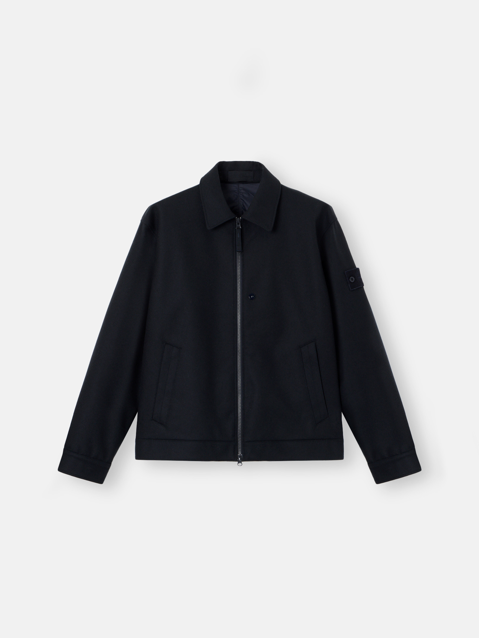 【未使用品】STONE  GHOST 1200027　ジャケット Navy Blue Comfort-fit zip-up overshirt with wind-resistant