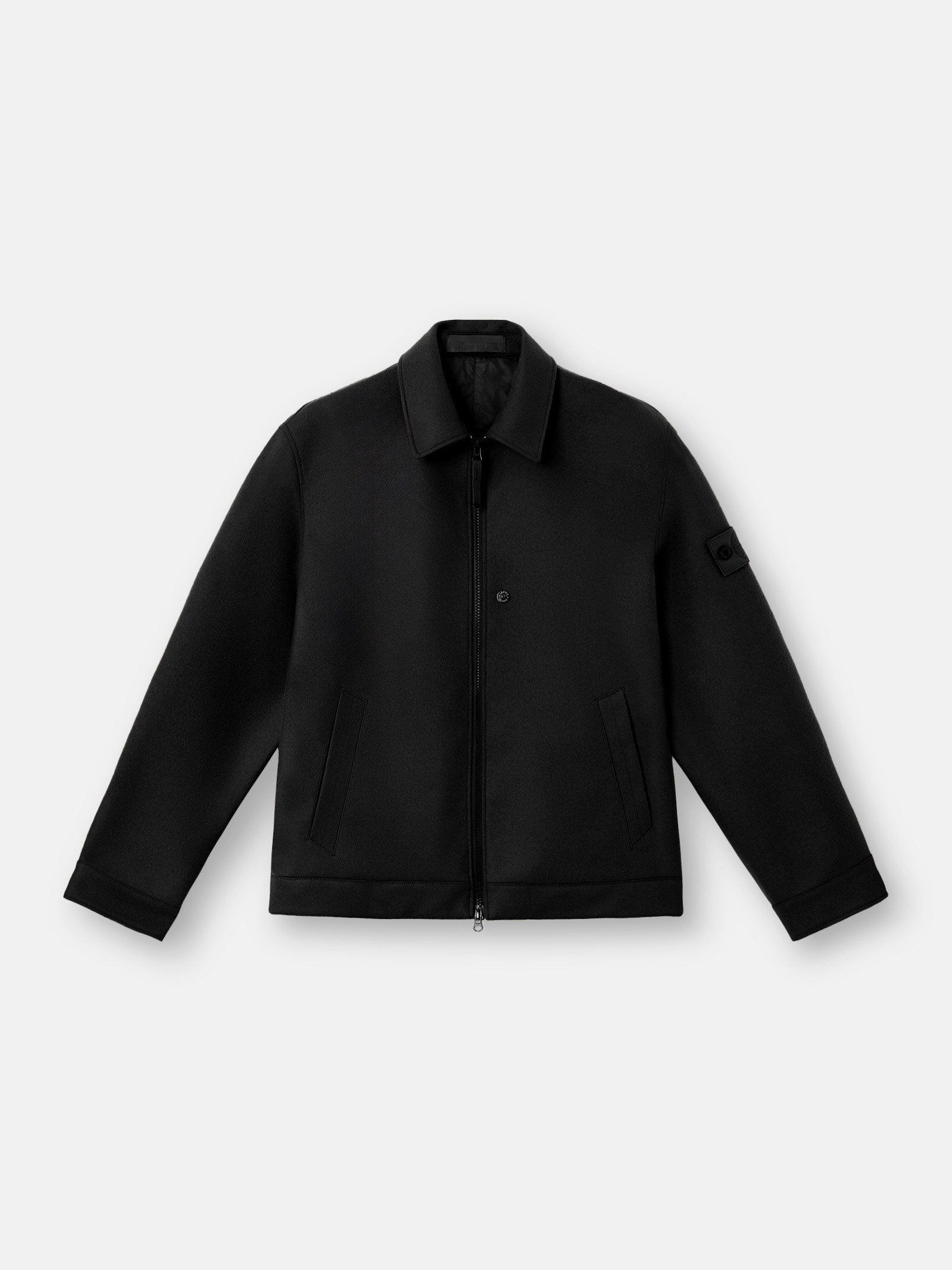 Stone  ブラック フルジップフーディ WISH FOR EVER パーカー HEAVY WEIGHT RHINESTONES DOUBLE ZIP