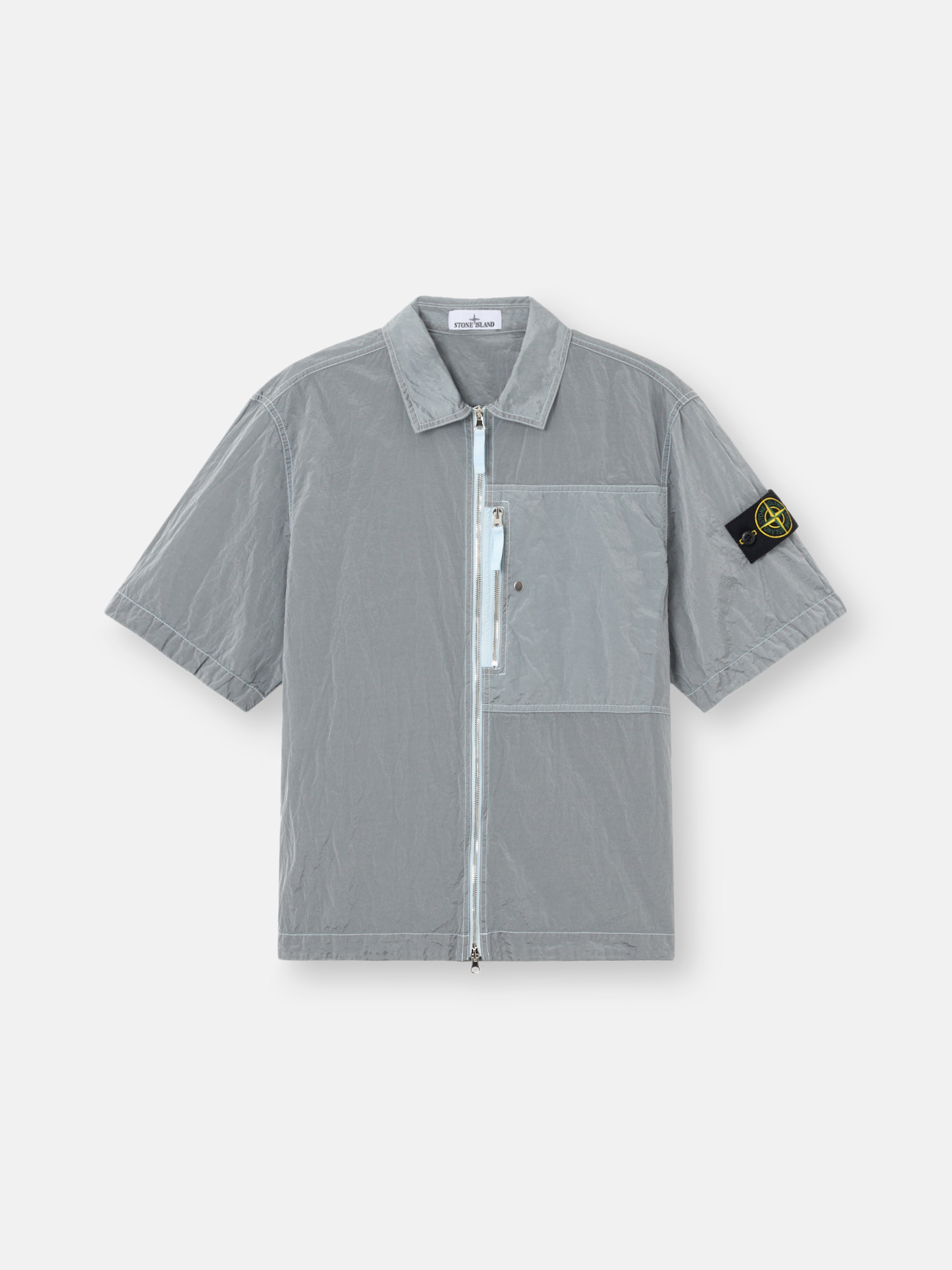 【STONE】OVERSHIRT M/CORTA SHIRTS / BLK /要在庫確認 Stone Island Cotton Overshirt Black – Très Bien