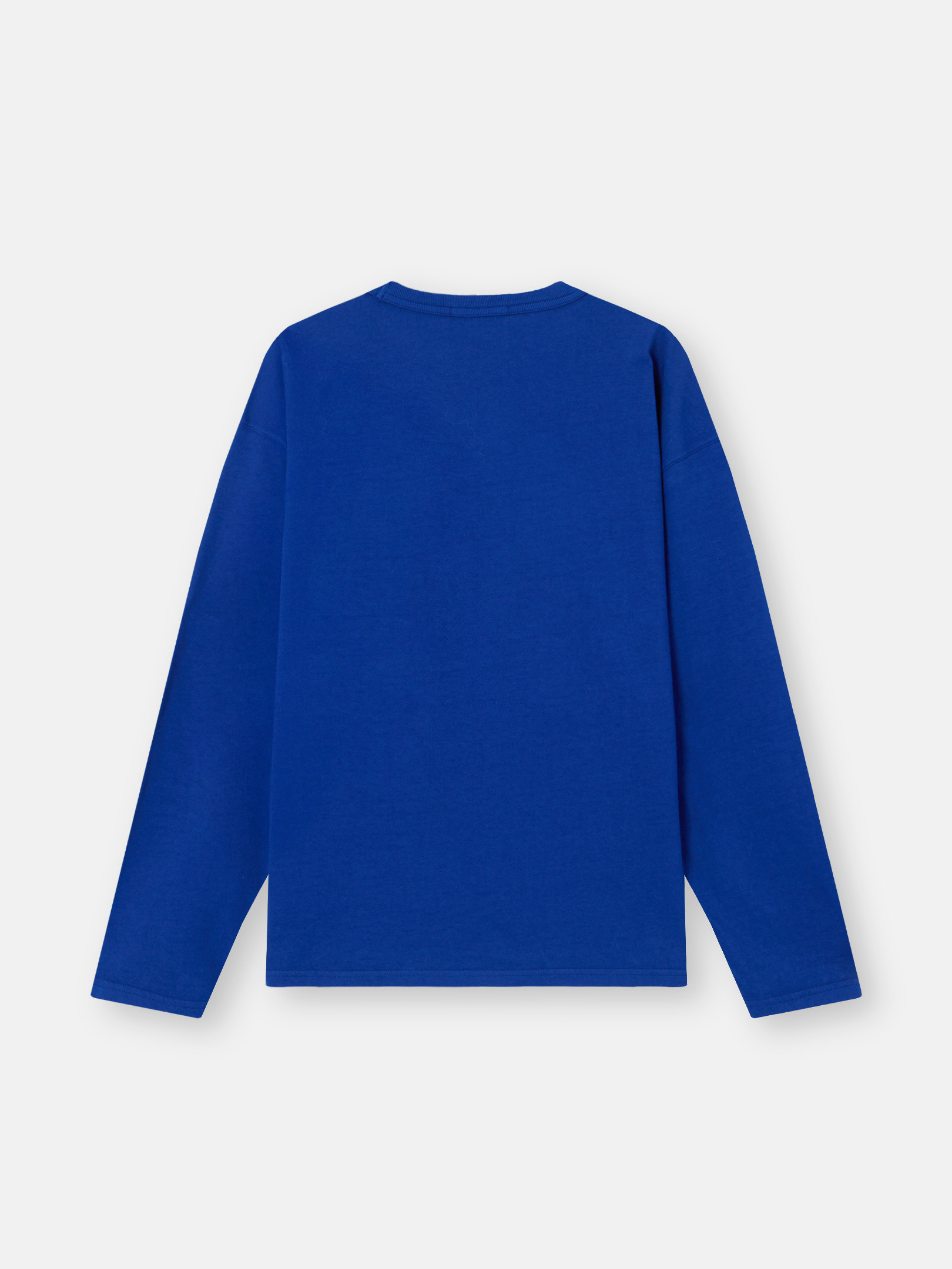 Bright Blue Oversized-fit long-sleeve T-shirt with Marina