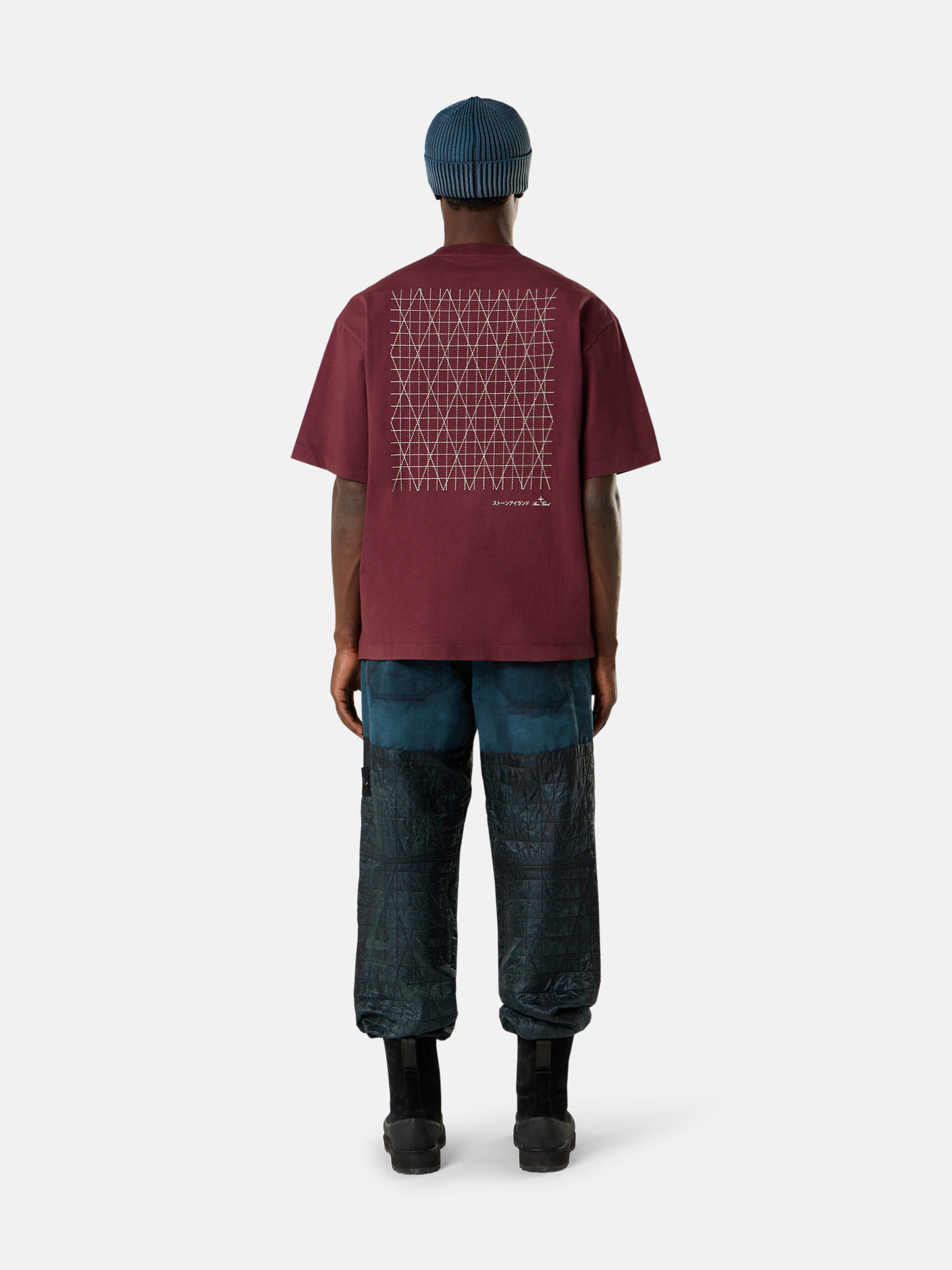 Dark Burgundy Regular-fit short-sleeve T-shirt with