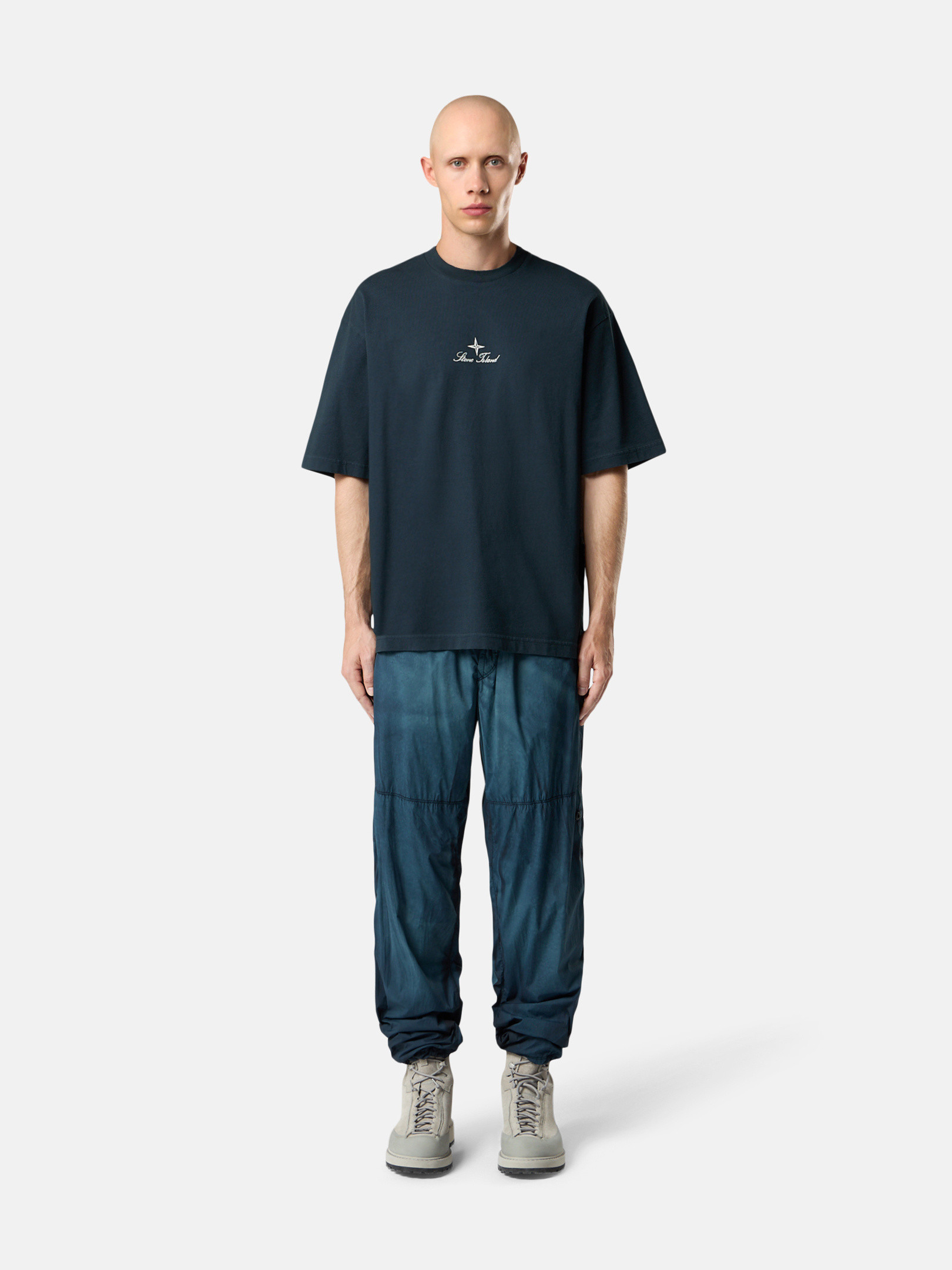 Navy Blue Regular-fit short-sleeve T-shirt with