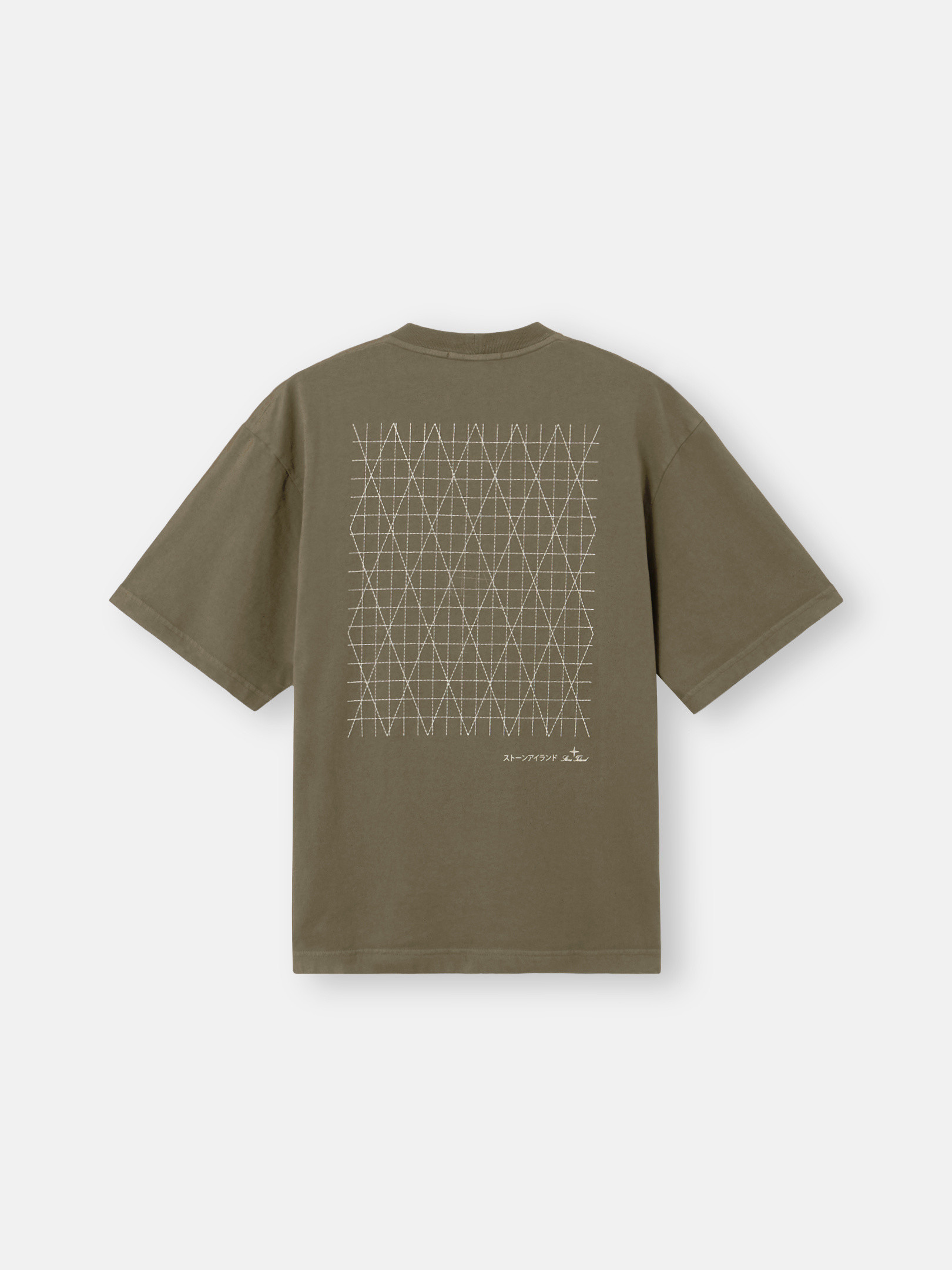Military Green Regular-fit short-sleeve T-shirt with