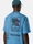 2100021 COMBED ORGANIC COTTON JERSEY 'PAINTBALL' TREATMENT Steel Blue Stone Island
