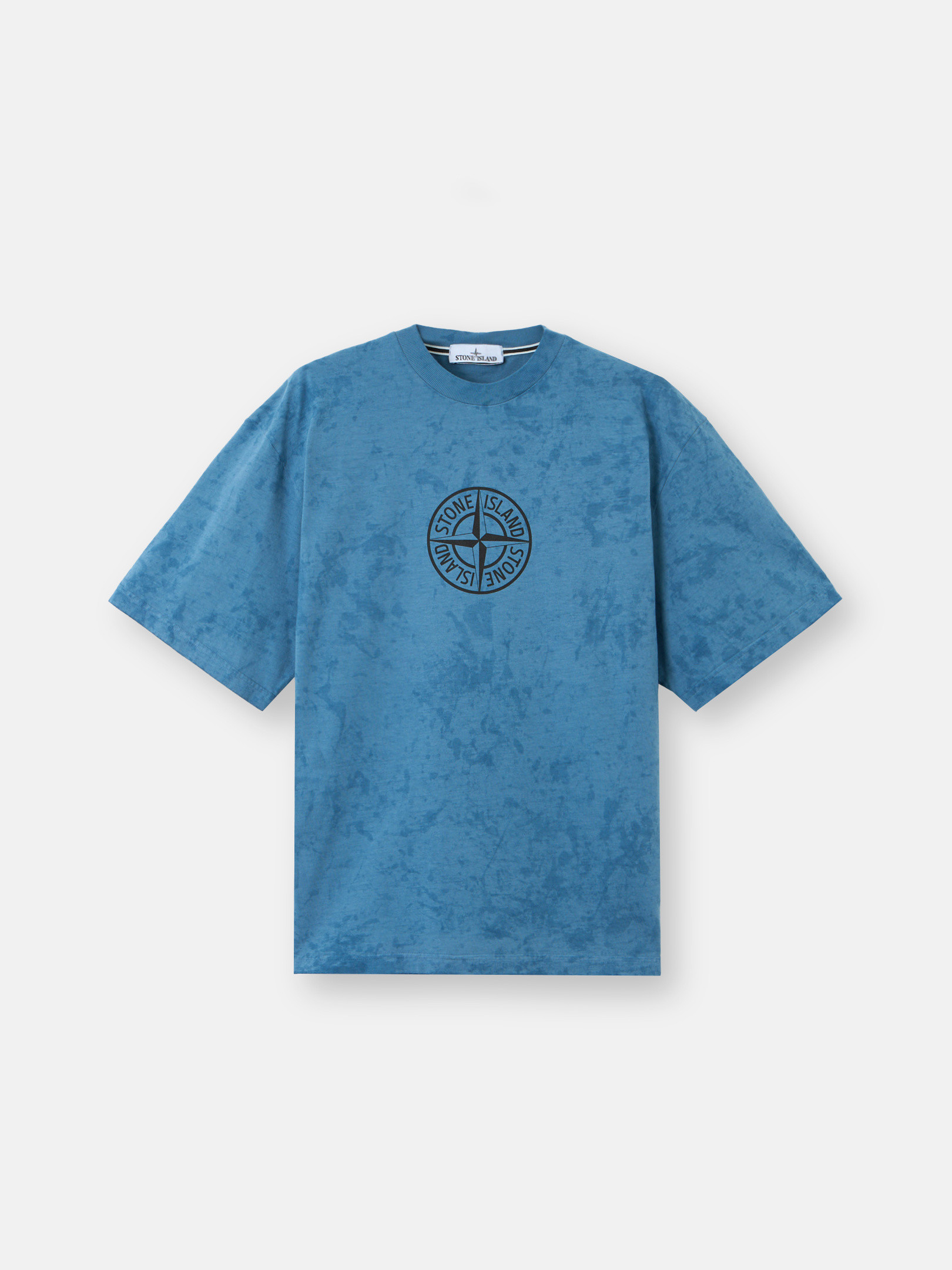 Steel Blue Regular-fit short-sleeve T-shirt with 'Megacity Sky