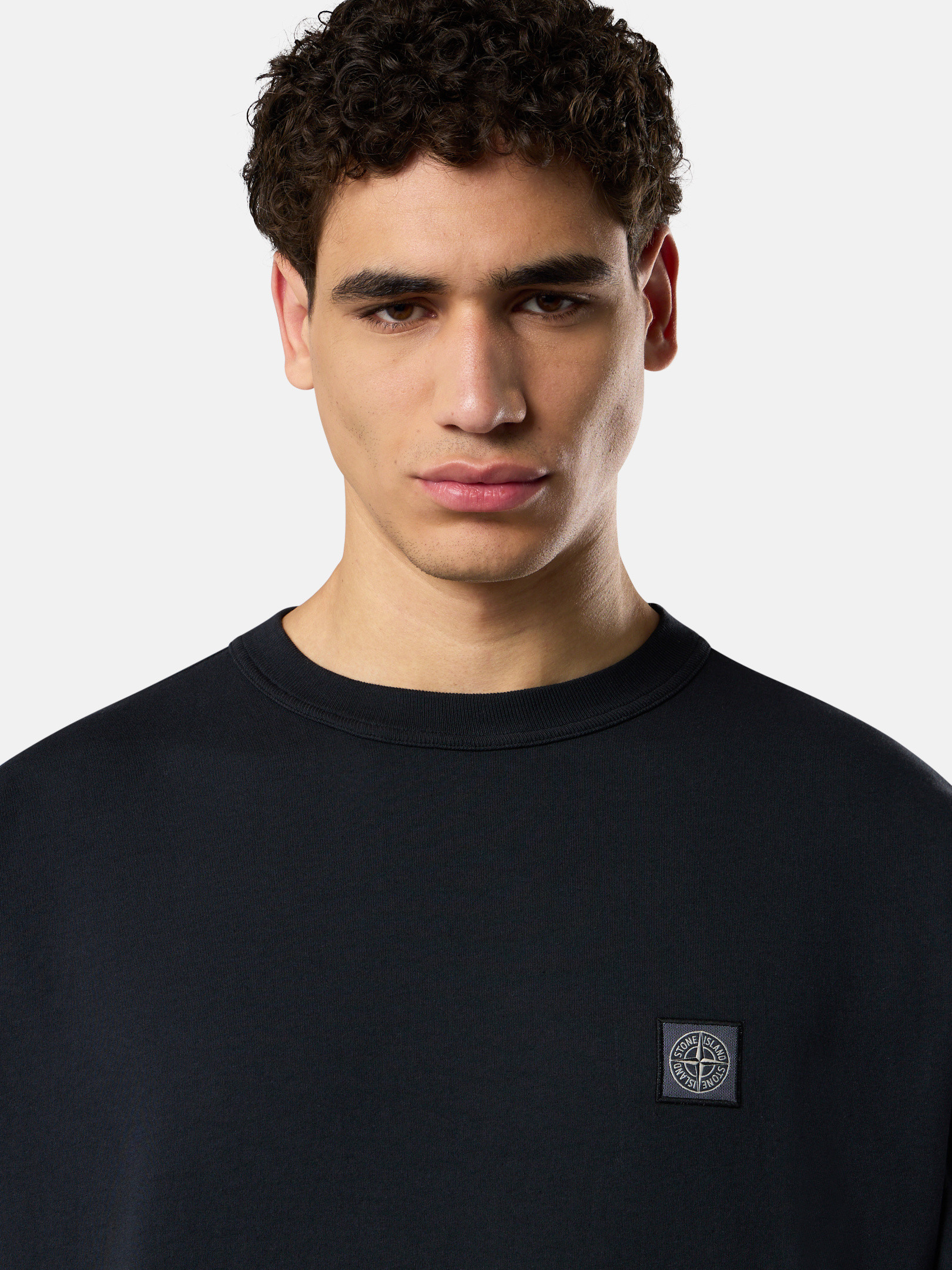 STONE ｜ (2100024 Combed Organic Cotton Jersey_Sto Navy Blue 2100024 COMBED ORGANIC COTTON JERSEY_STONE ISLAND