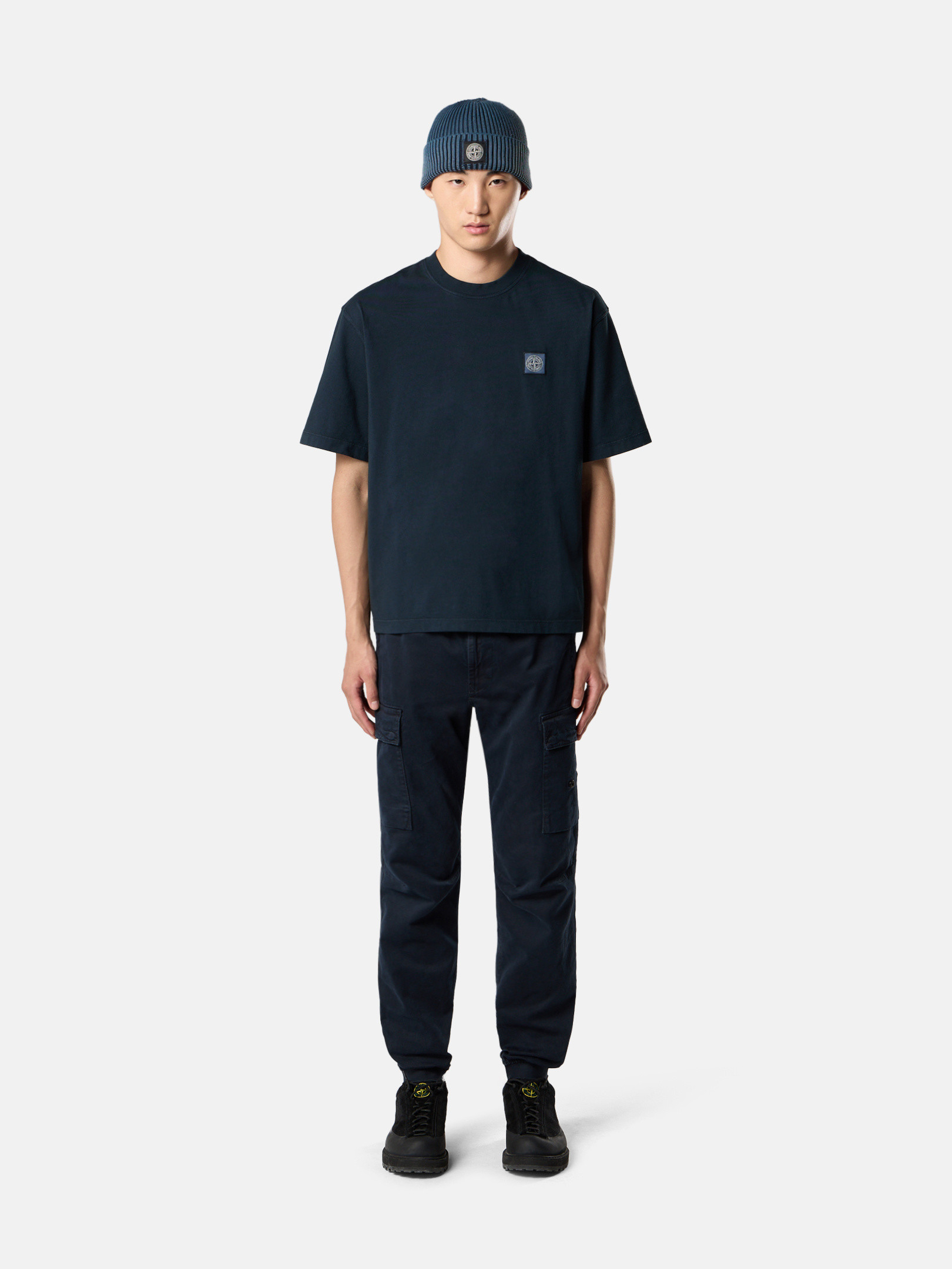 Navy Blue Regular-fit short-sleeve T-shirt with Compass Navy Blue Regular-fit short-sleeve T-shirt with Compass