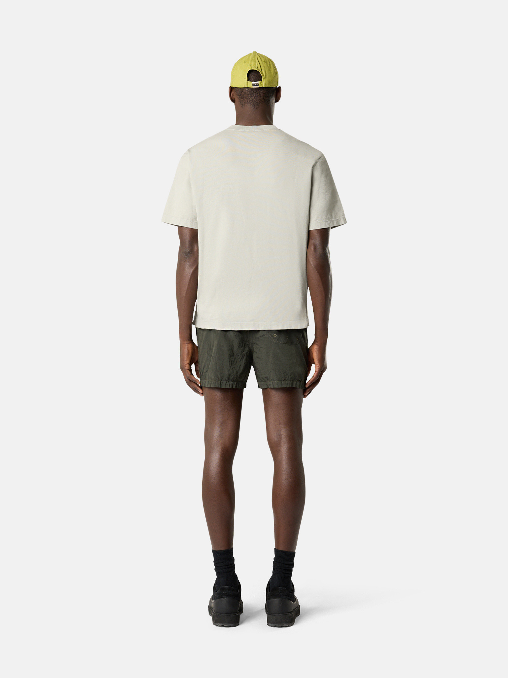 STONE  ロコハッチシッフアッフフティ 811563520 V0033 STONE ISLAND Logo-Appliquéd Garment-Dyed Cotton-Jersey Zip
