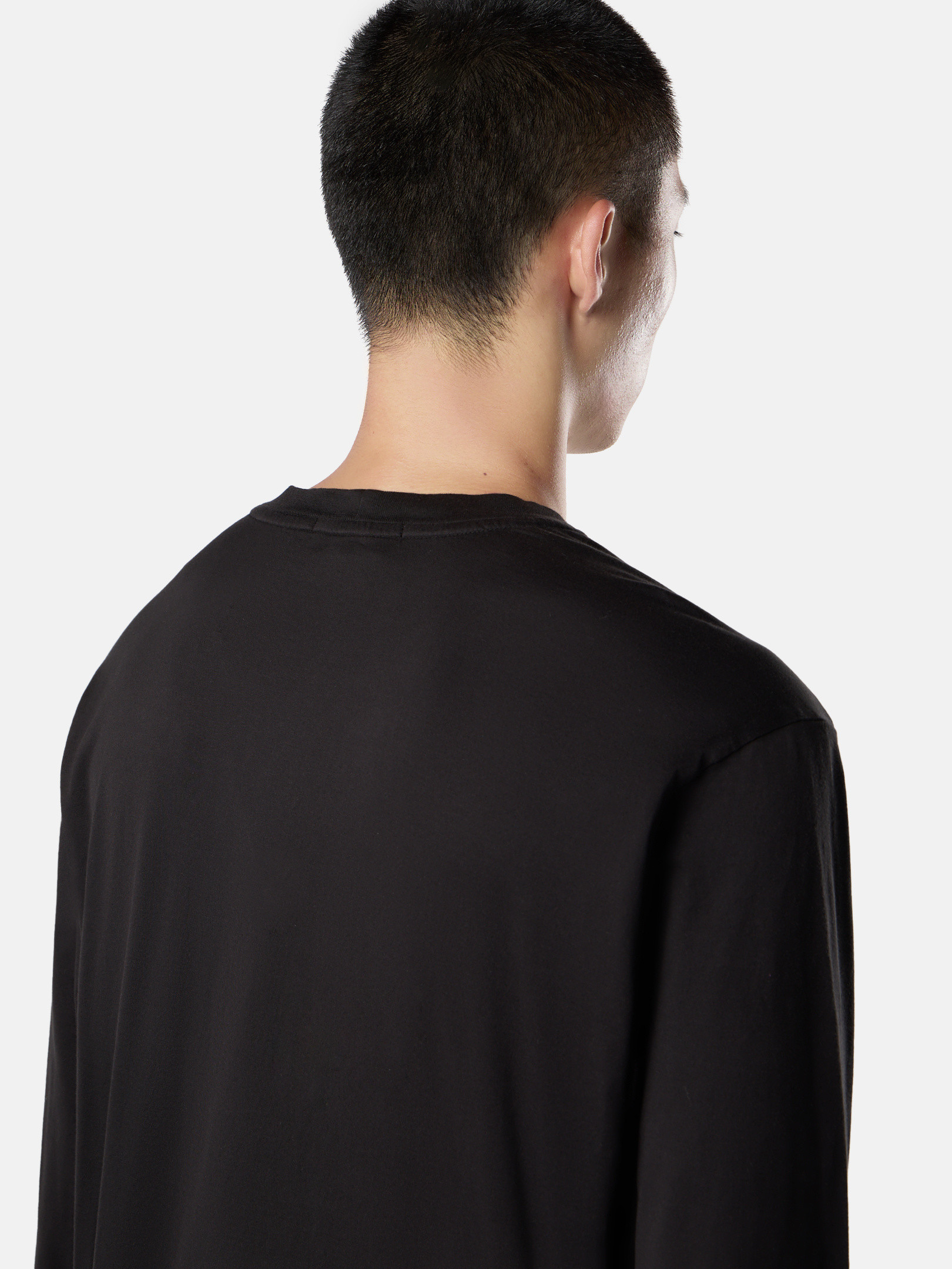 ブラック Tシャツ ロングスリーブ スリムフィット 2100028 60/2 COTTON