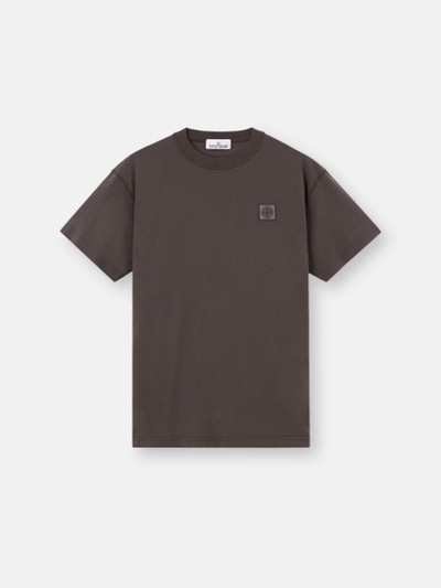 Tシャツ・カットソー STONE  Logo patch slim fit short sleeve t-shirt gray 2 Stone Island logo-patch short-sleeve T-shirt | Grey