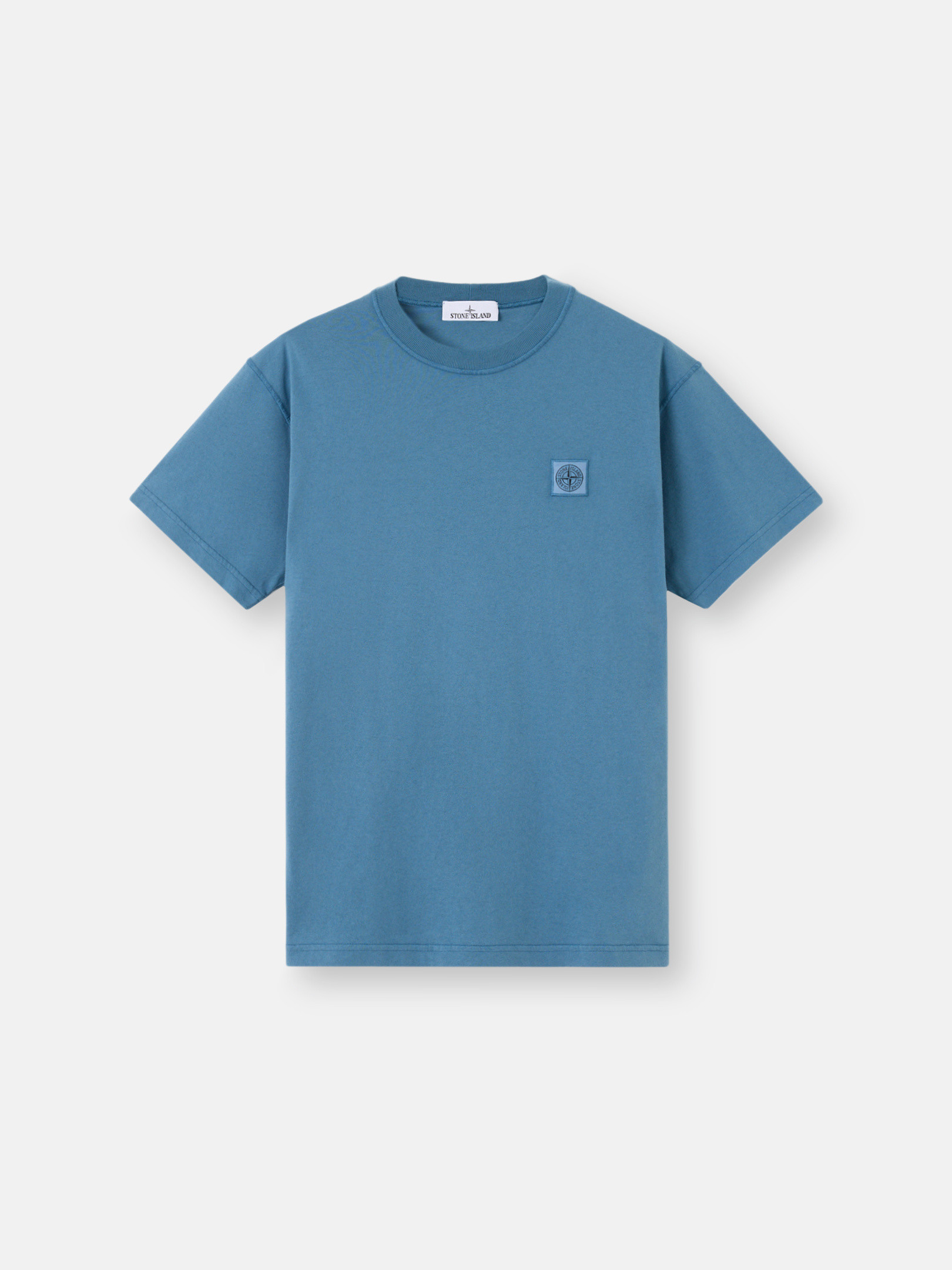 Steel Blue 2100029 ORGANIC COTTON JERSEY 'FISSATO' EFFECT