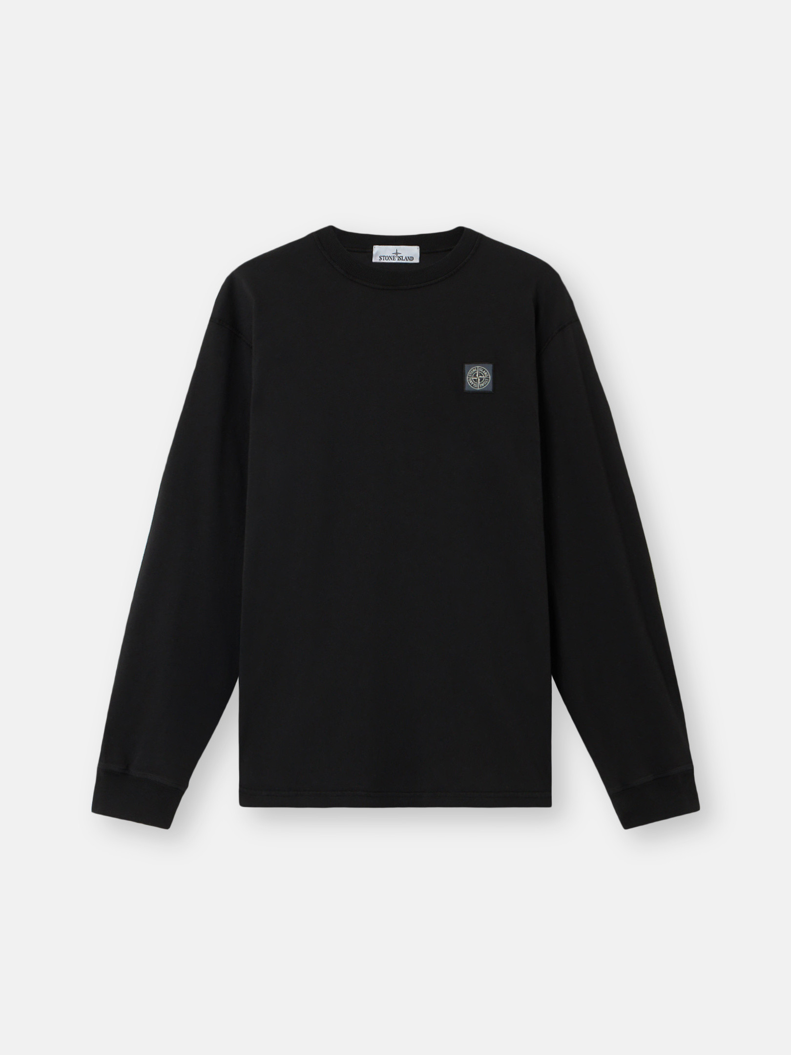 Black Slim-fit long-sleeve T-shirt with Compass patch 2100030