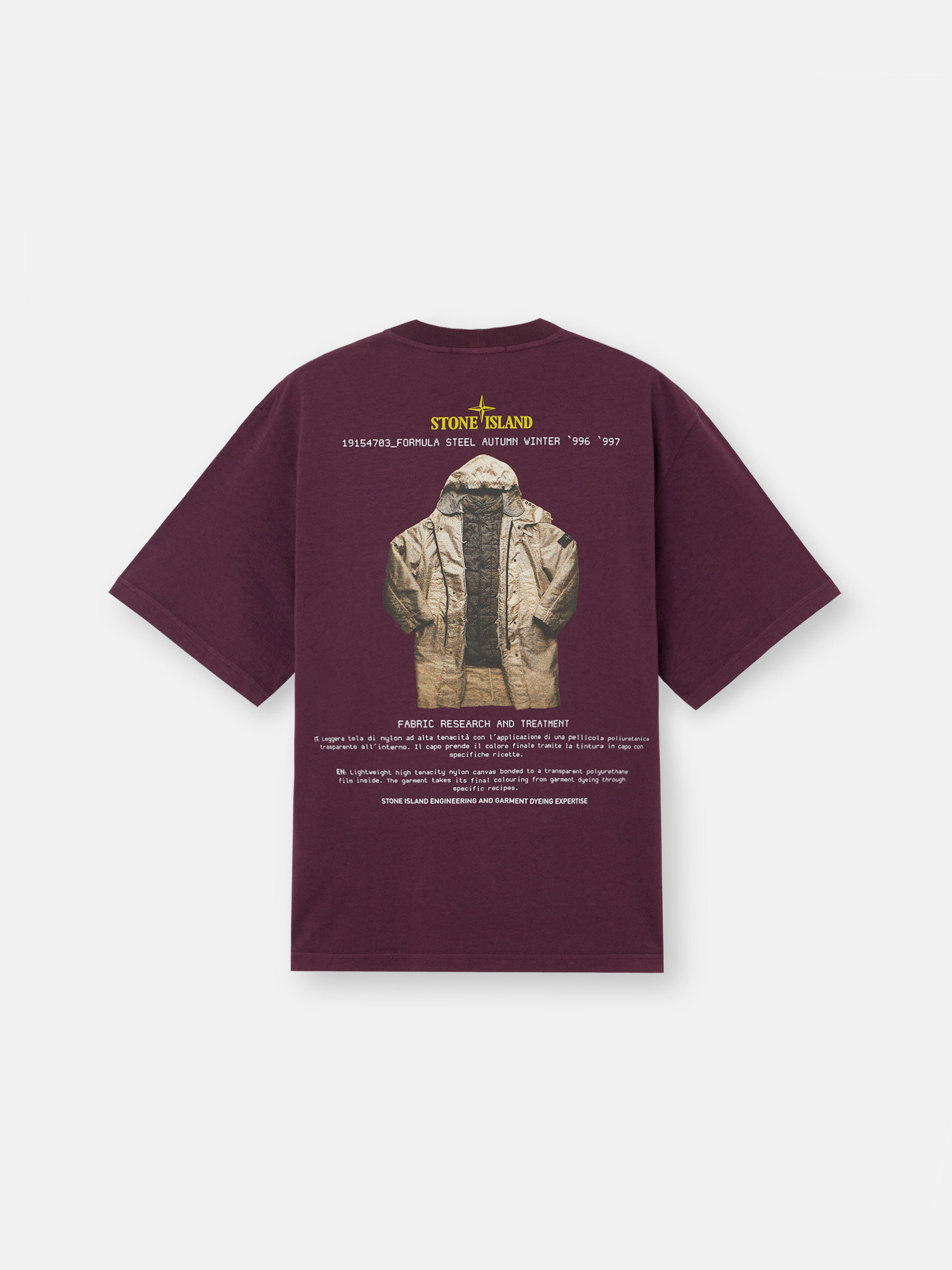 Amaranth Regular-fit short-sleeve T-shirt with seasonal 'Archivio