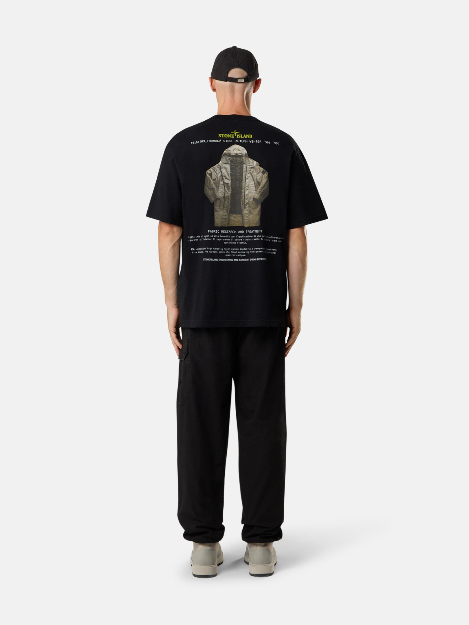 【00s/アーカイブ】STONE  グラデーション ポロシャツ XL MEN COOLCORE ダイヤドッツプリント 半袖シャツ イエロー×グレー