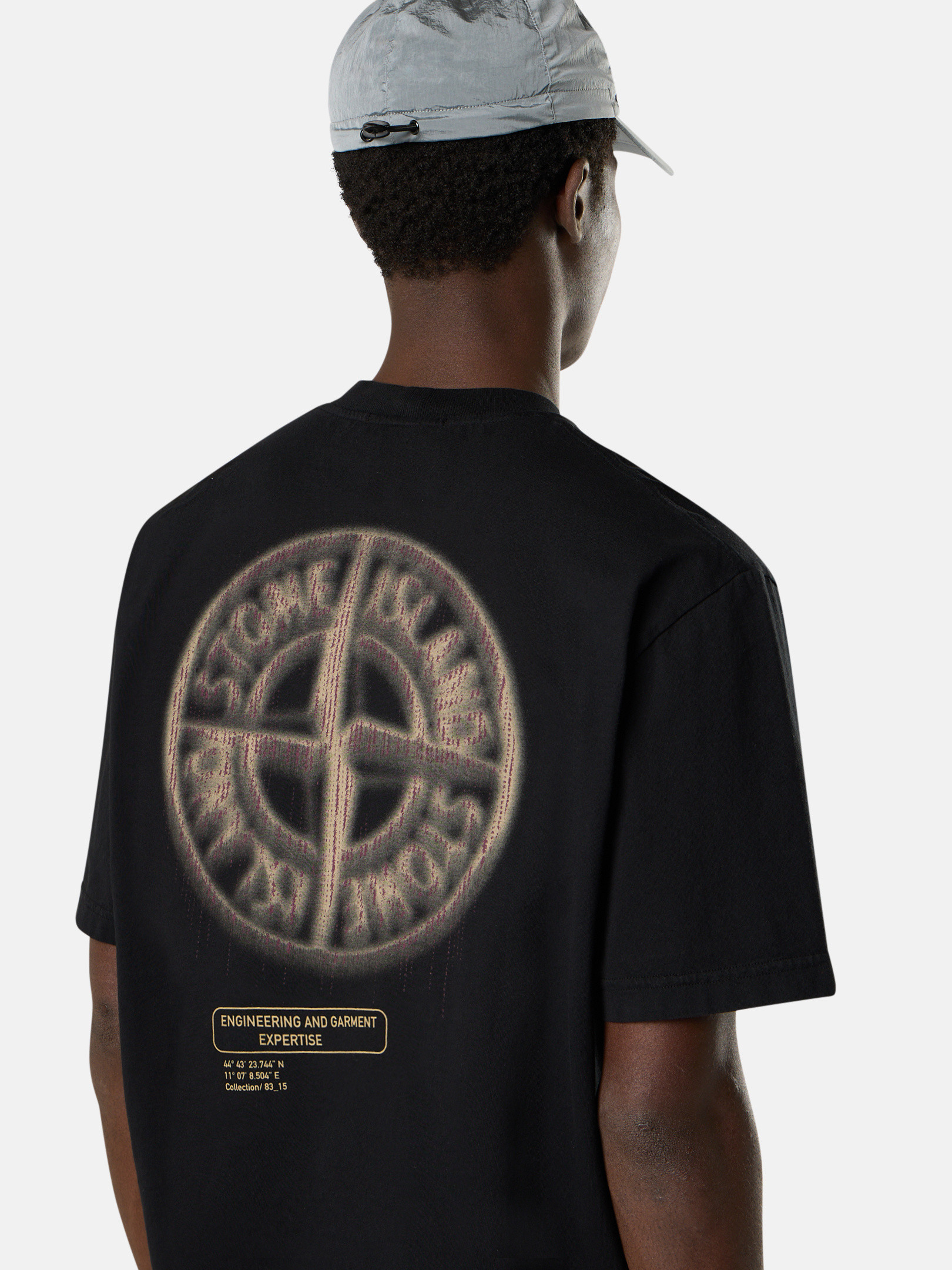 Black Regular-fit short-sleeve T-shirt with 'Bleeding Numbers