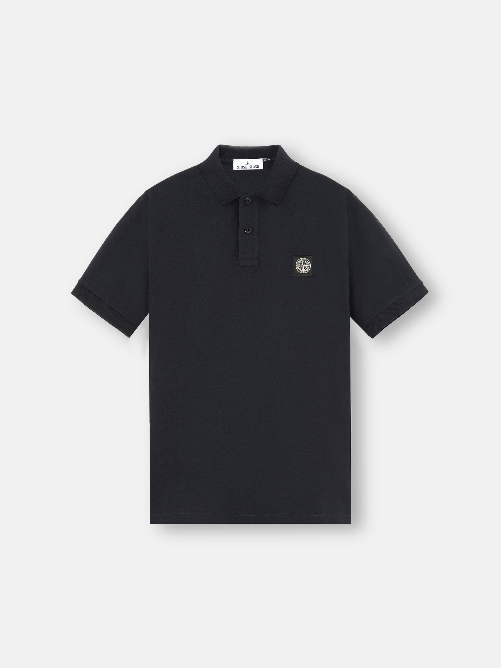 STONE ISLAND ポロシャツ L 黒 メンズコットンポロ | Stone Island