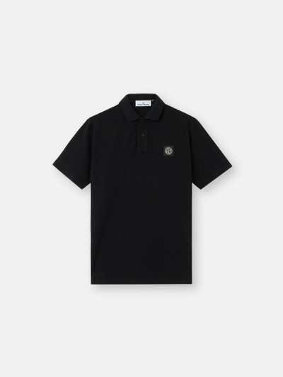 Black Slim-fit short-sleeve polo shirt with Compass patch 2200005