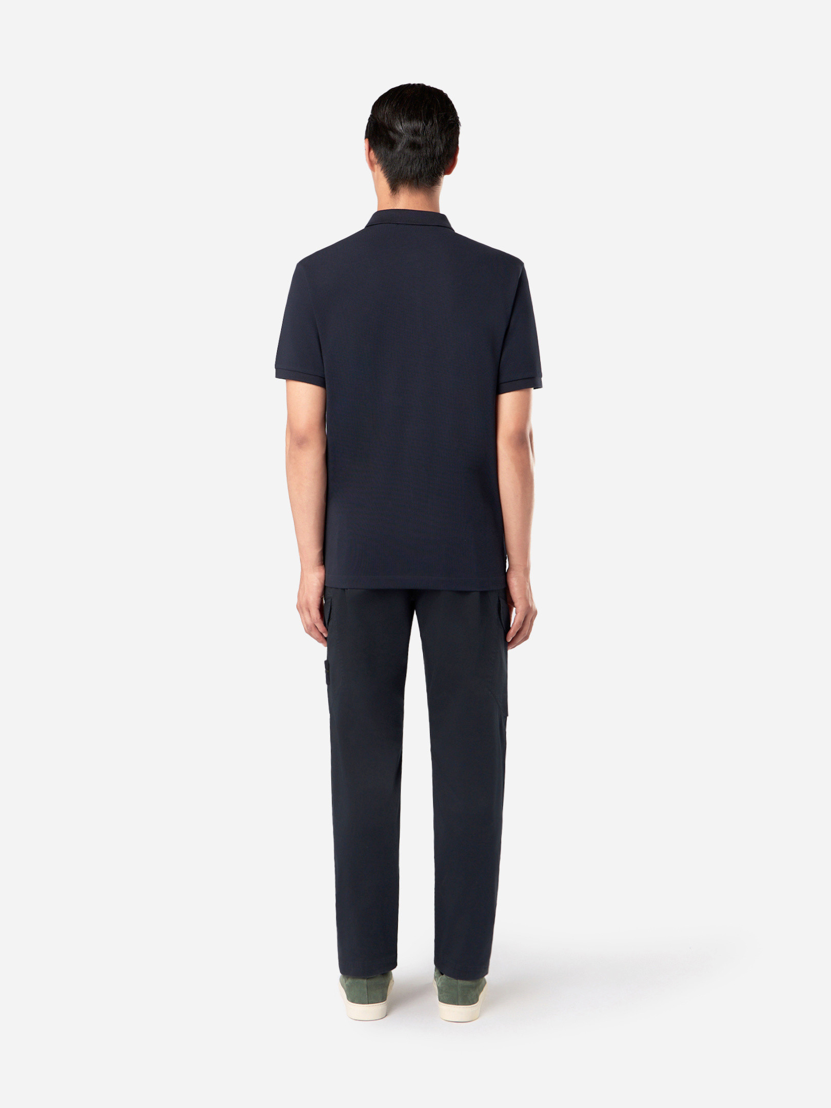 STONE  ブラック ポロシャツ SLIM FIT メンズコットンポロ | Stone Island