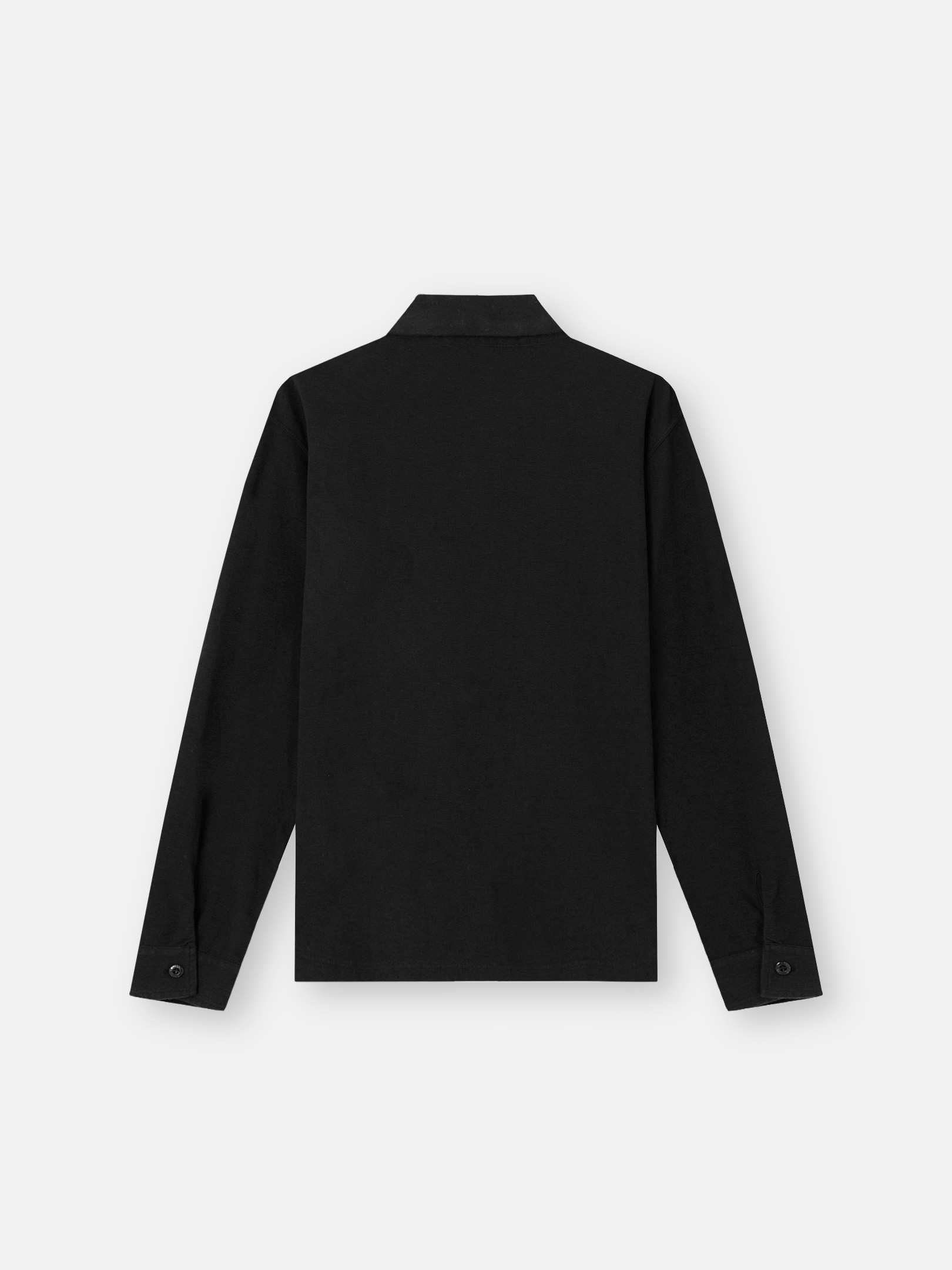 STONE  ブラック ポロシャツ スリムフィット GF スーピマコットン ストレッチピケ ポロシャツ Slim Fit