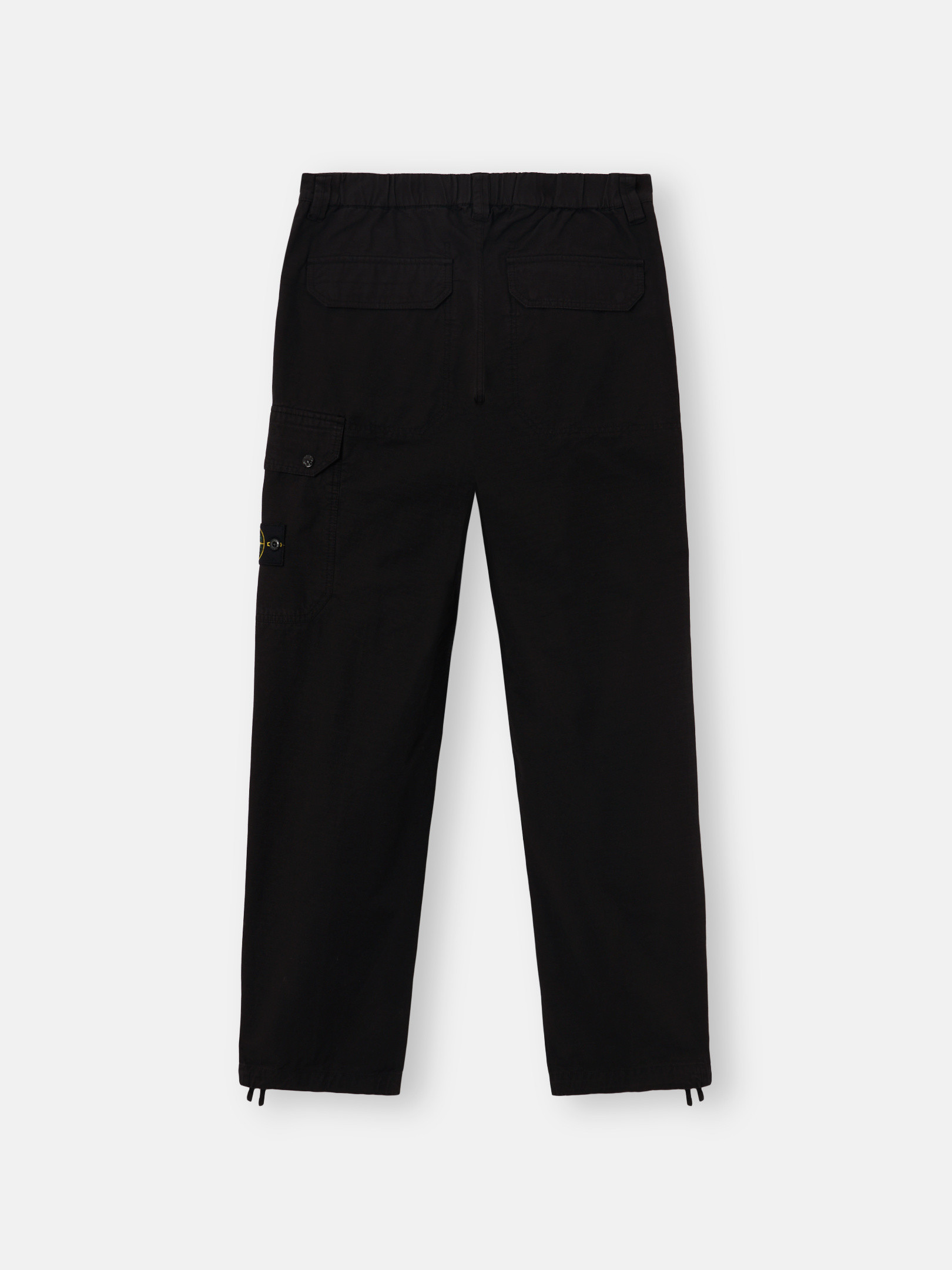 ブラック リラックスフィット パンツ ポケット＆ドローストリング