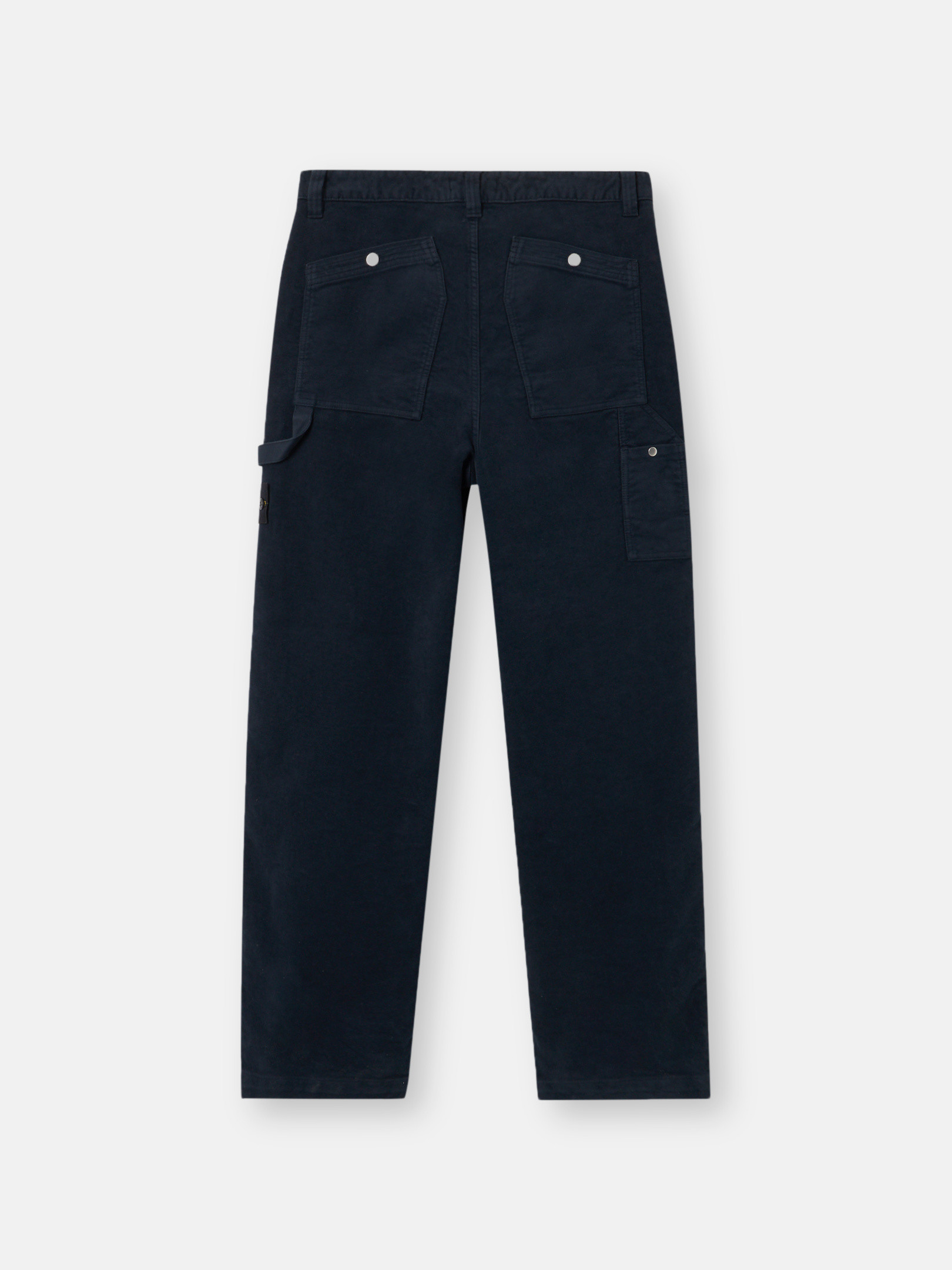 Navy Blue Loose-fit pants with multiple pockets 3100023 COTTON