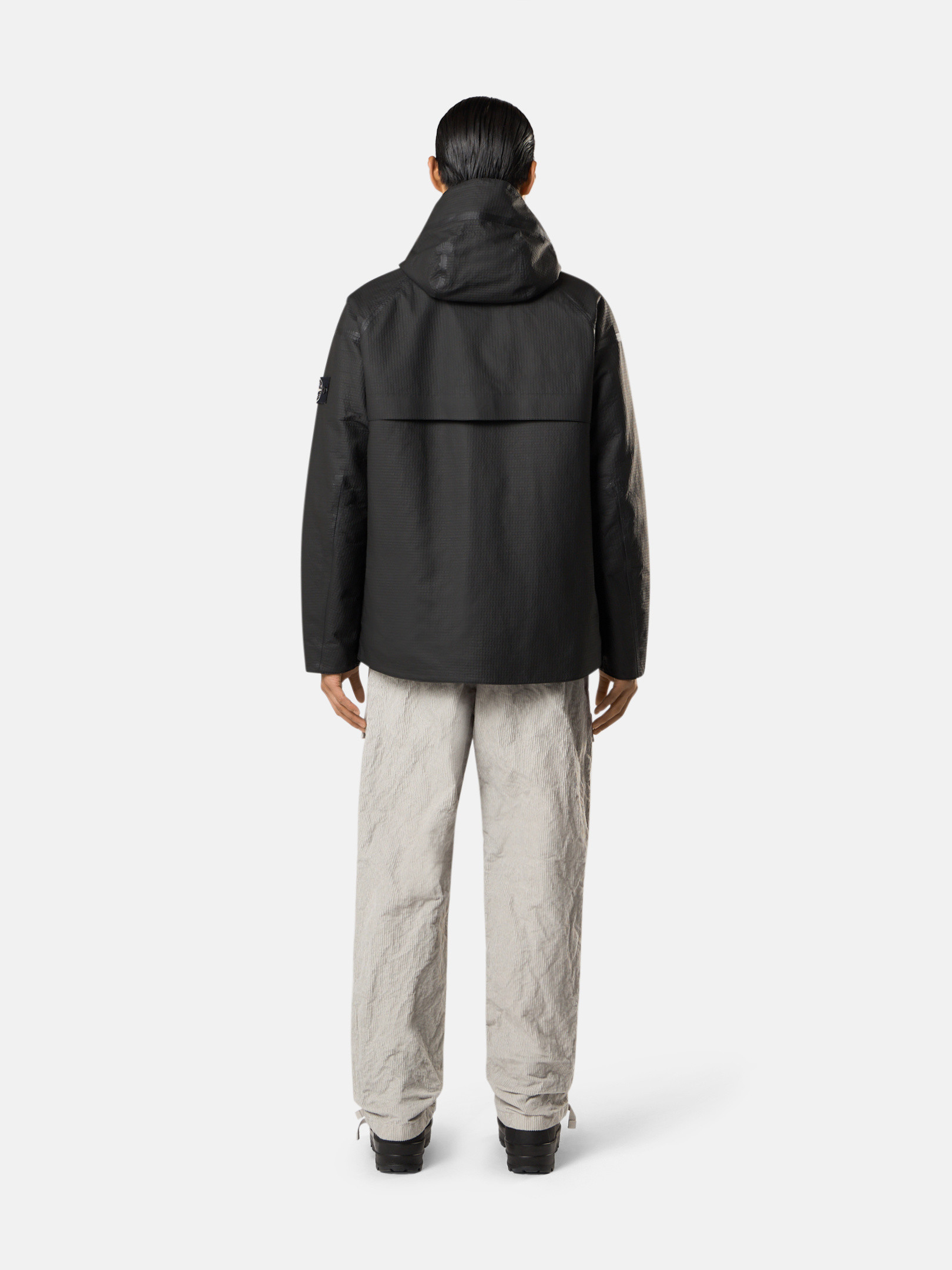 パールグレー リラックスフィット カーゴパンツ ウエストストラップ