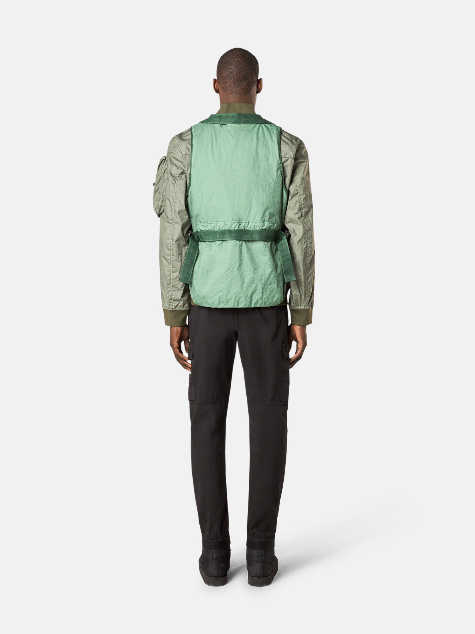 パンツ STONE  COTTON TWILL STRETCH-TC W31 チャコールグレー リラックスフィット カーゴパンツ ナイロン
