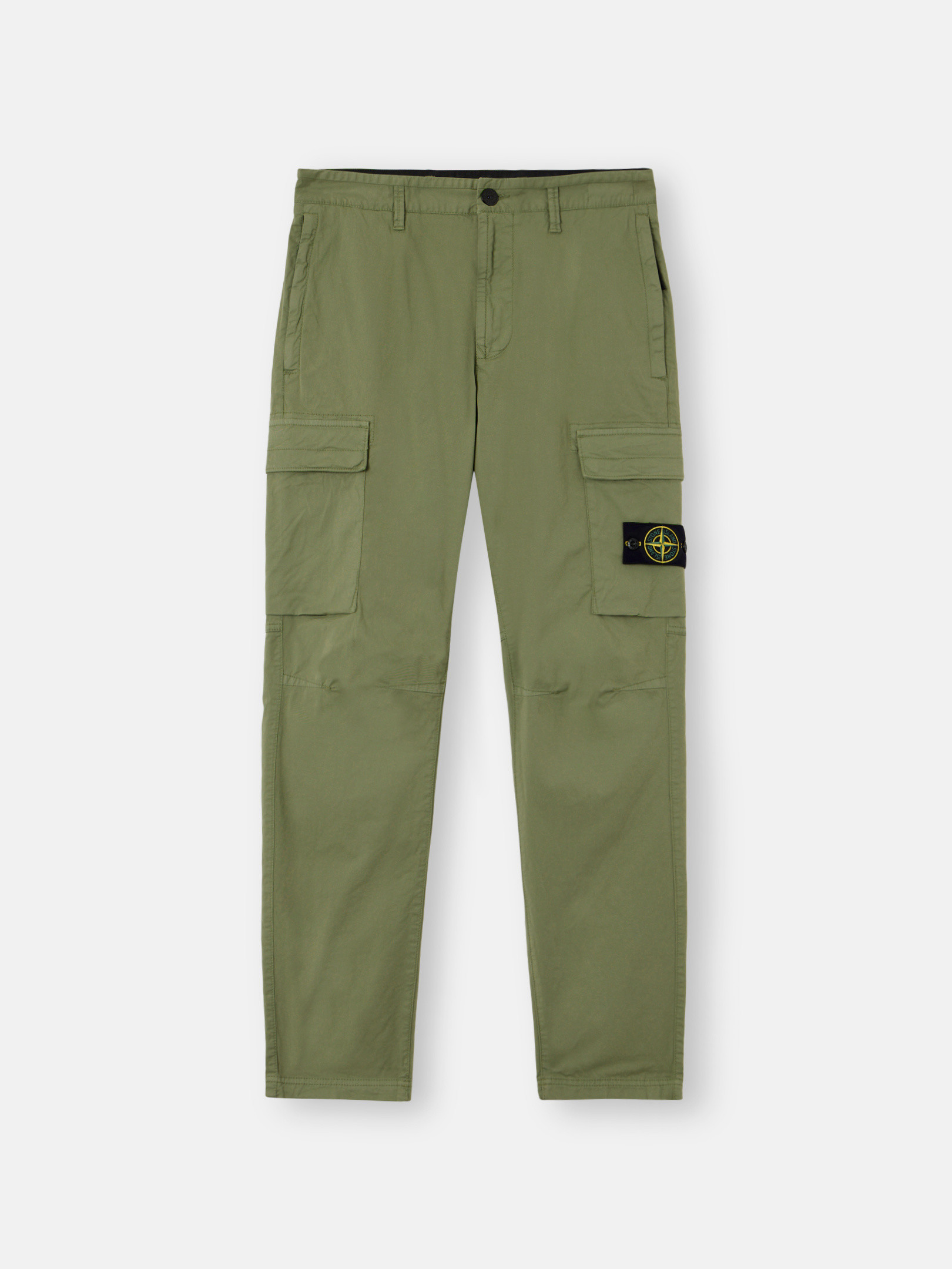Sage Green Regular-tapered-fit cargo pants with zipper pockets