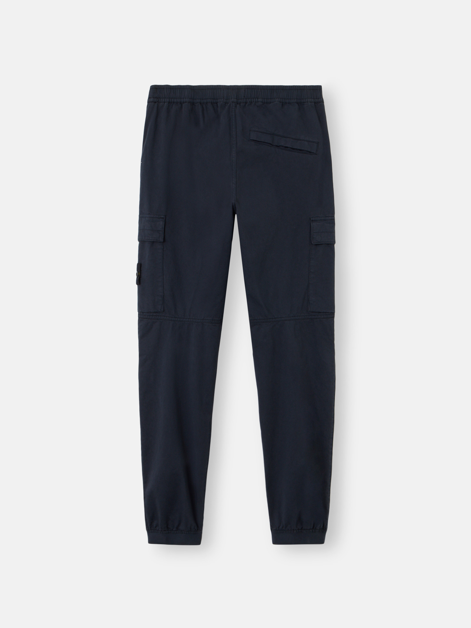 Navy Blue Regular-tapered-fit cargo pants with elasticated