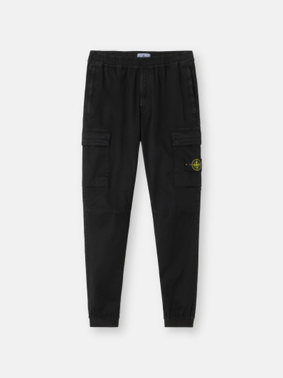 Black Regular-tapered-fit cargo pants with elasticated waistband