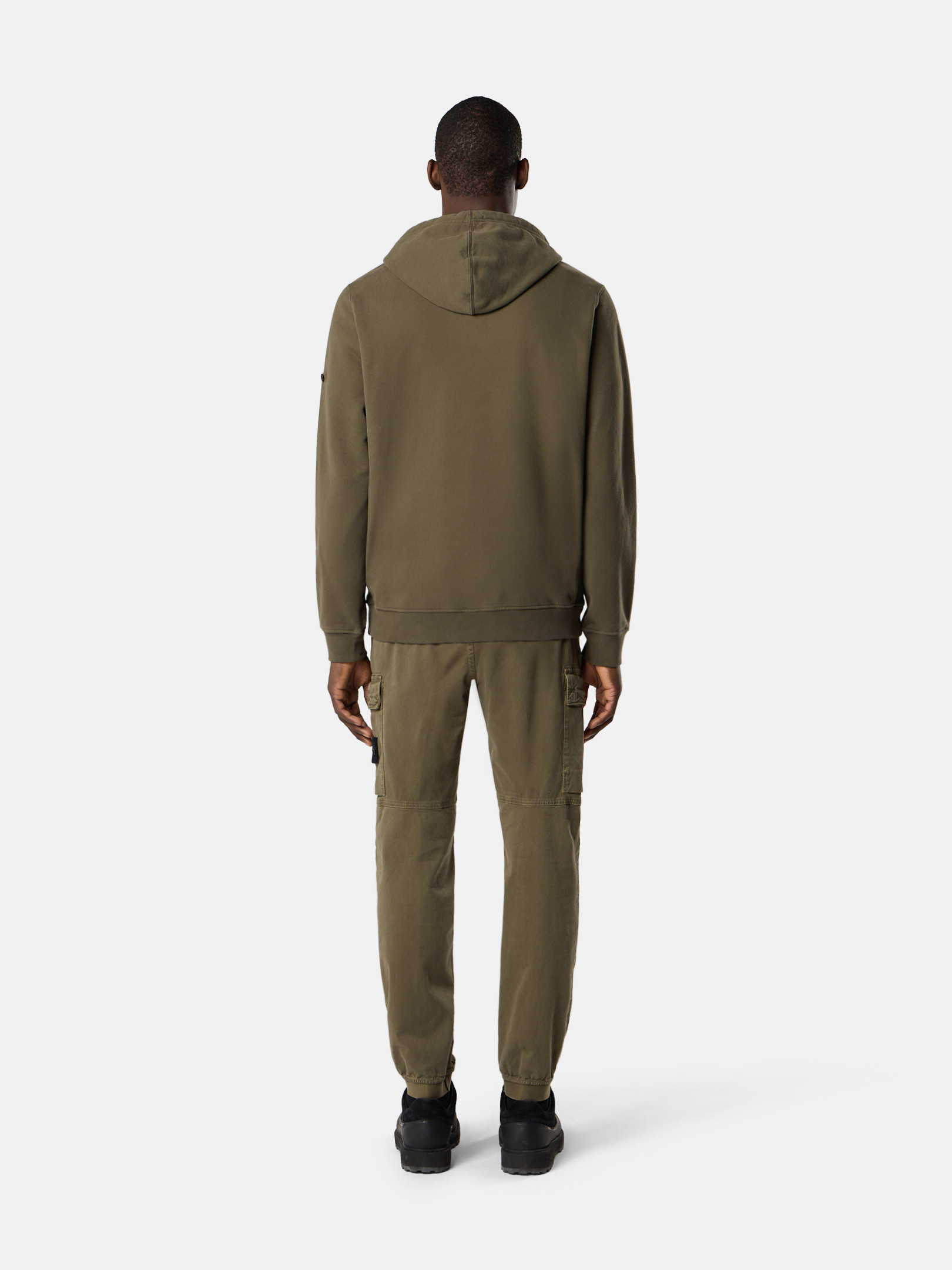 Military Green Regular-tapered-fit cargo pants with