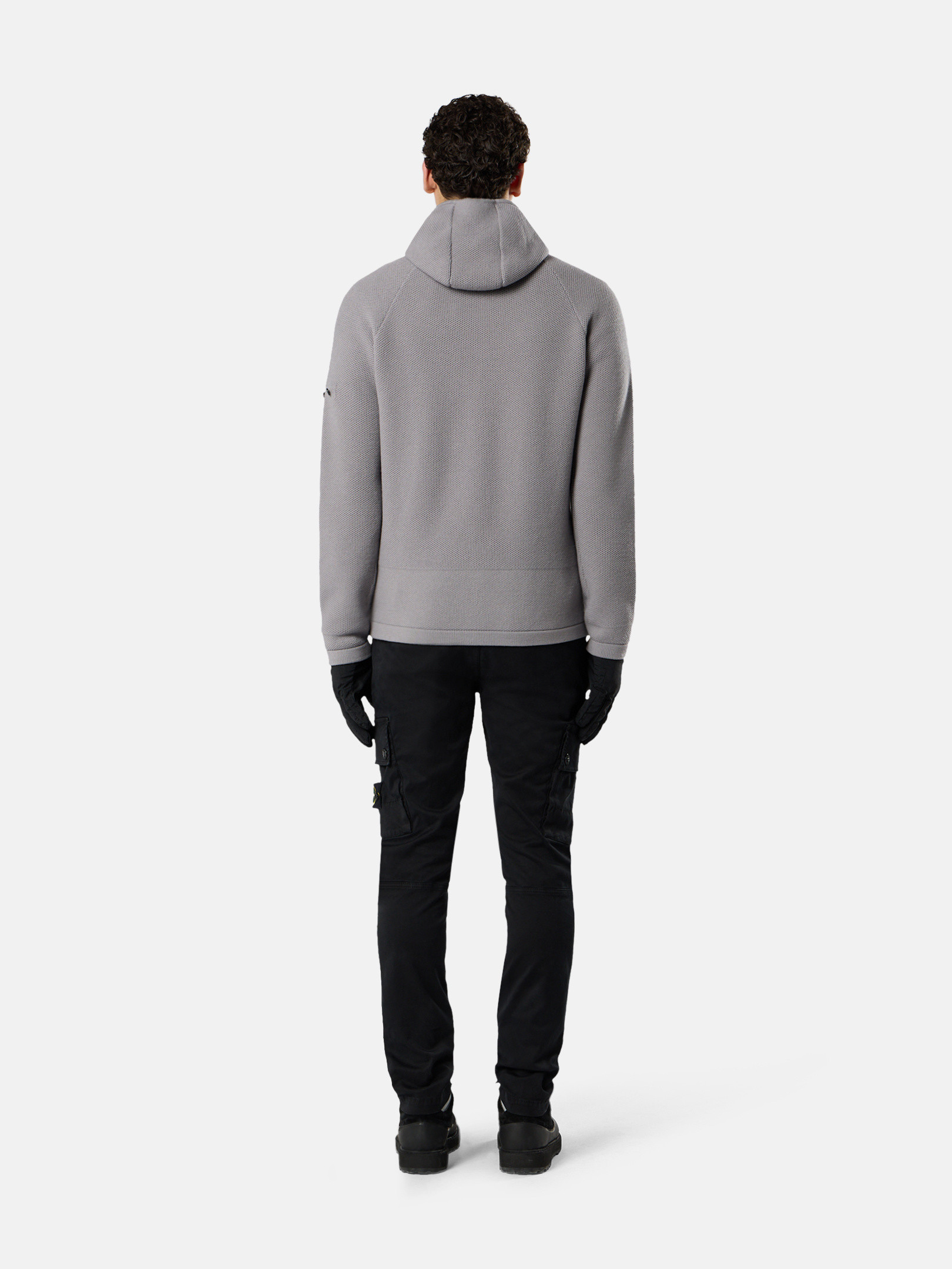 Black Slim-fit cargo pants with zipper pockets 3100034 STRETCH